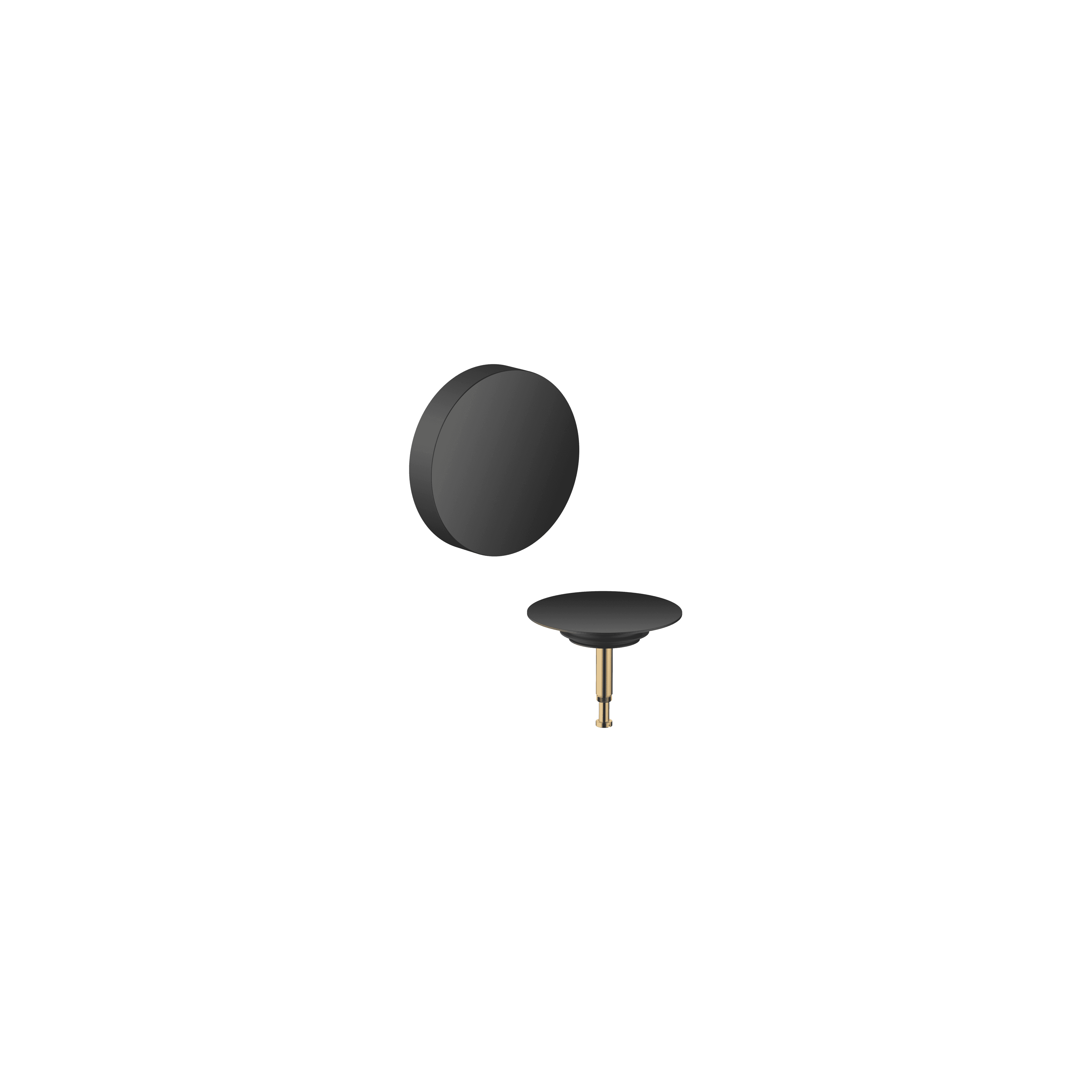 Pop-up waste and overflow in Matte Black
