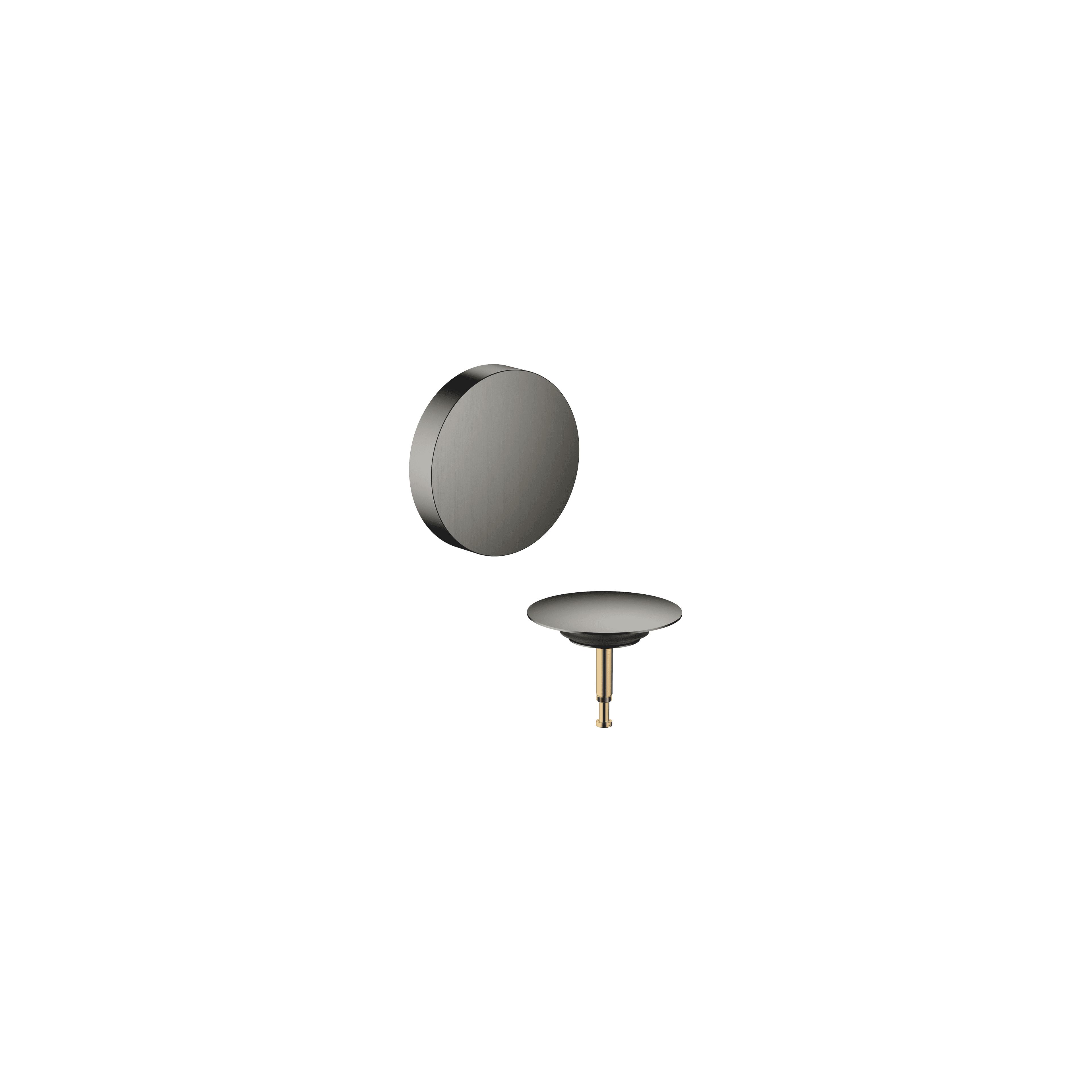 Pop-up waste and overflow in Brushed Dark Platinum