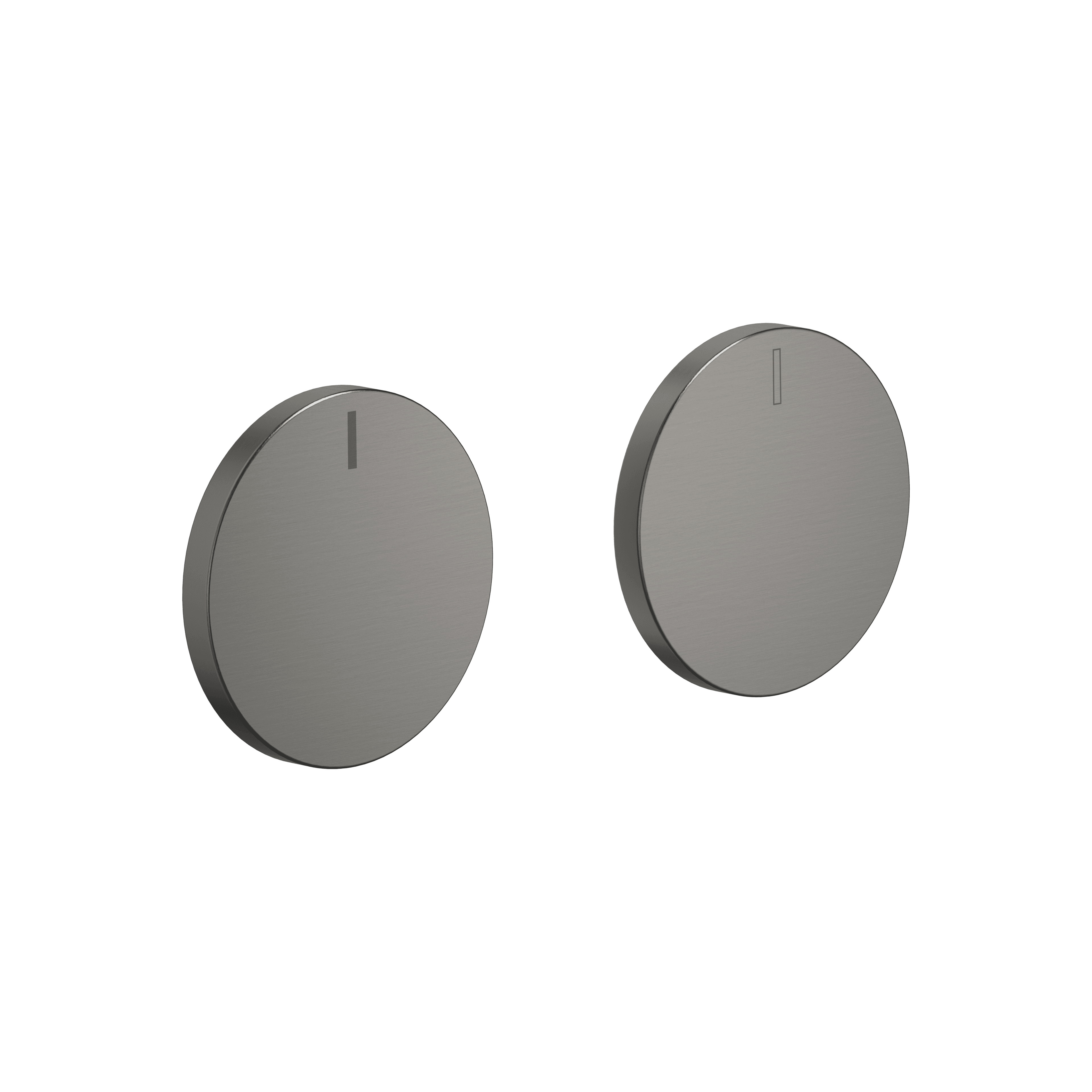 CYO Handle insert set hot & cold in Brushed Dark Platinum