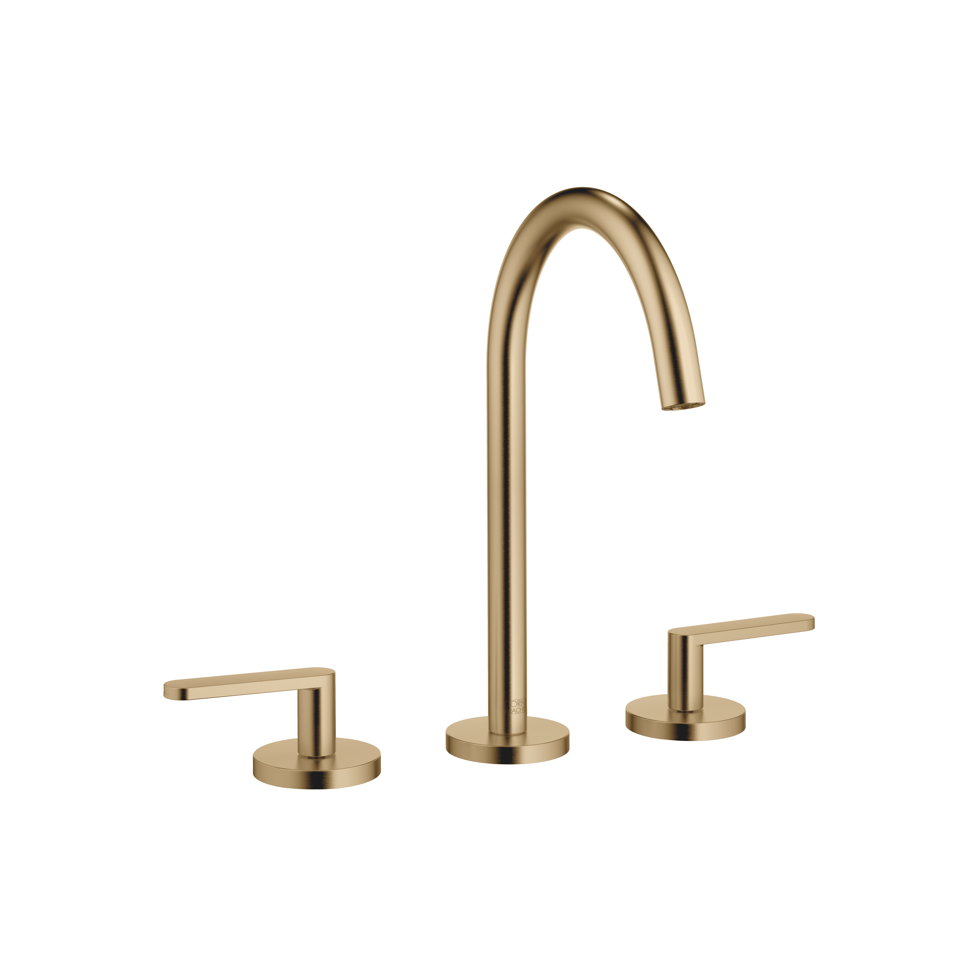 META Three-hole basin mixer with pop-up waste in Brushed Dark Brass (PVD)