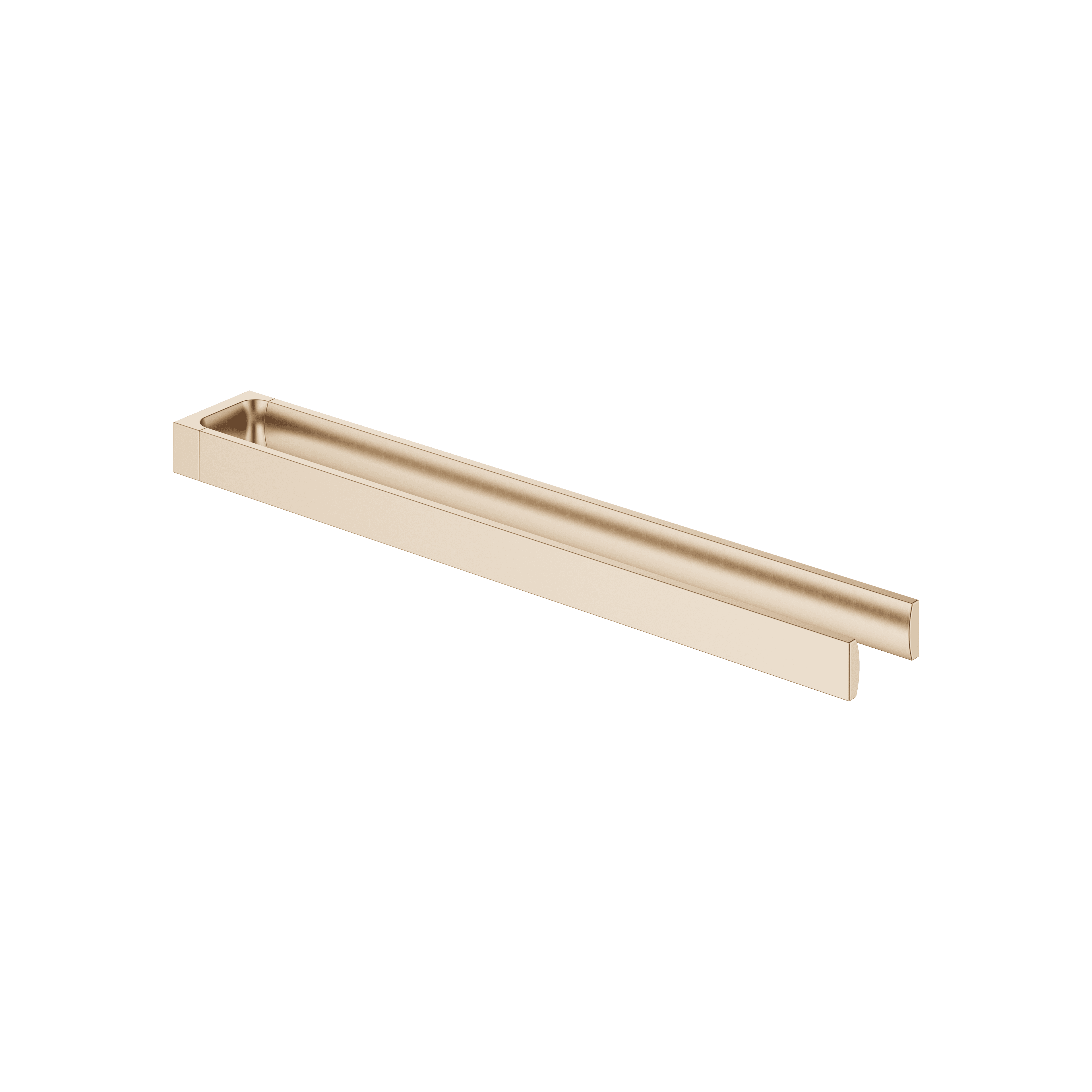 Towel bar in two parts non-swivel in Brushed Light Gold (PVD)