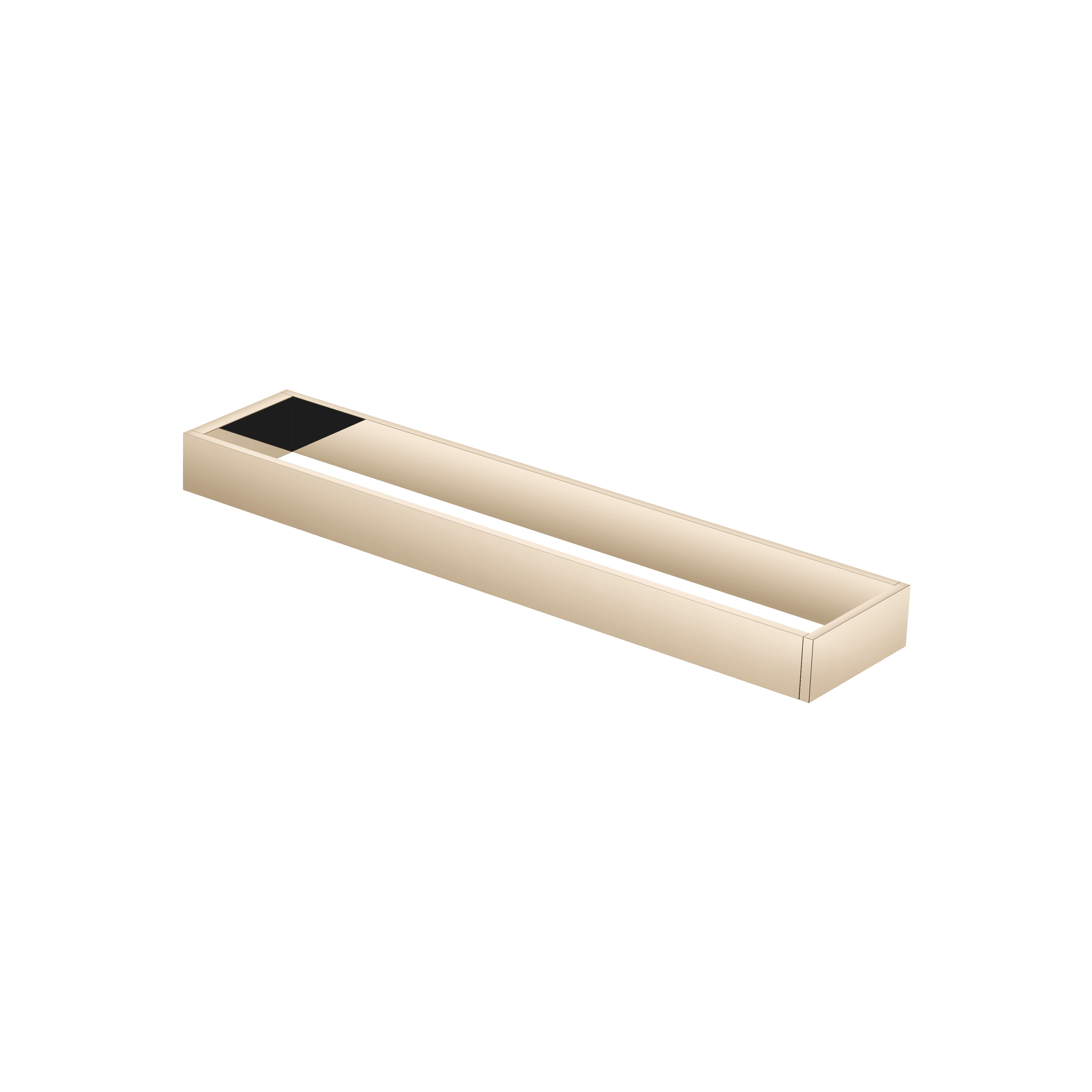 Towel bar in two parts non-swivel in Champagne (22kt Gold)