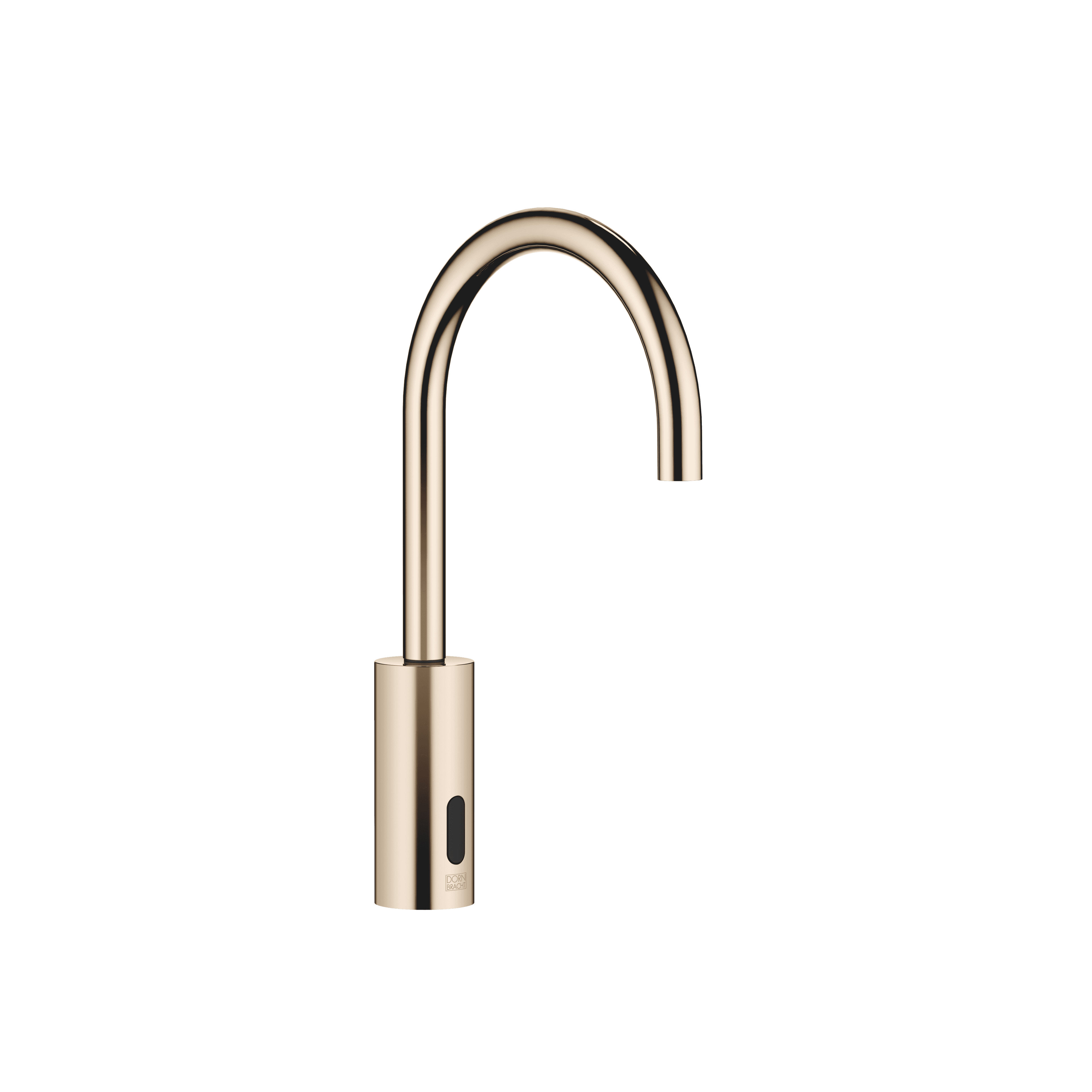 Touchfree Washstand fitting with electronic opening and closing function without pop-up waste in Light Gold (PVD)