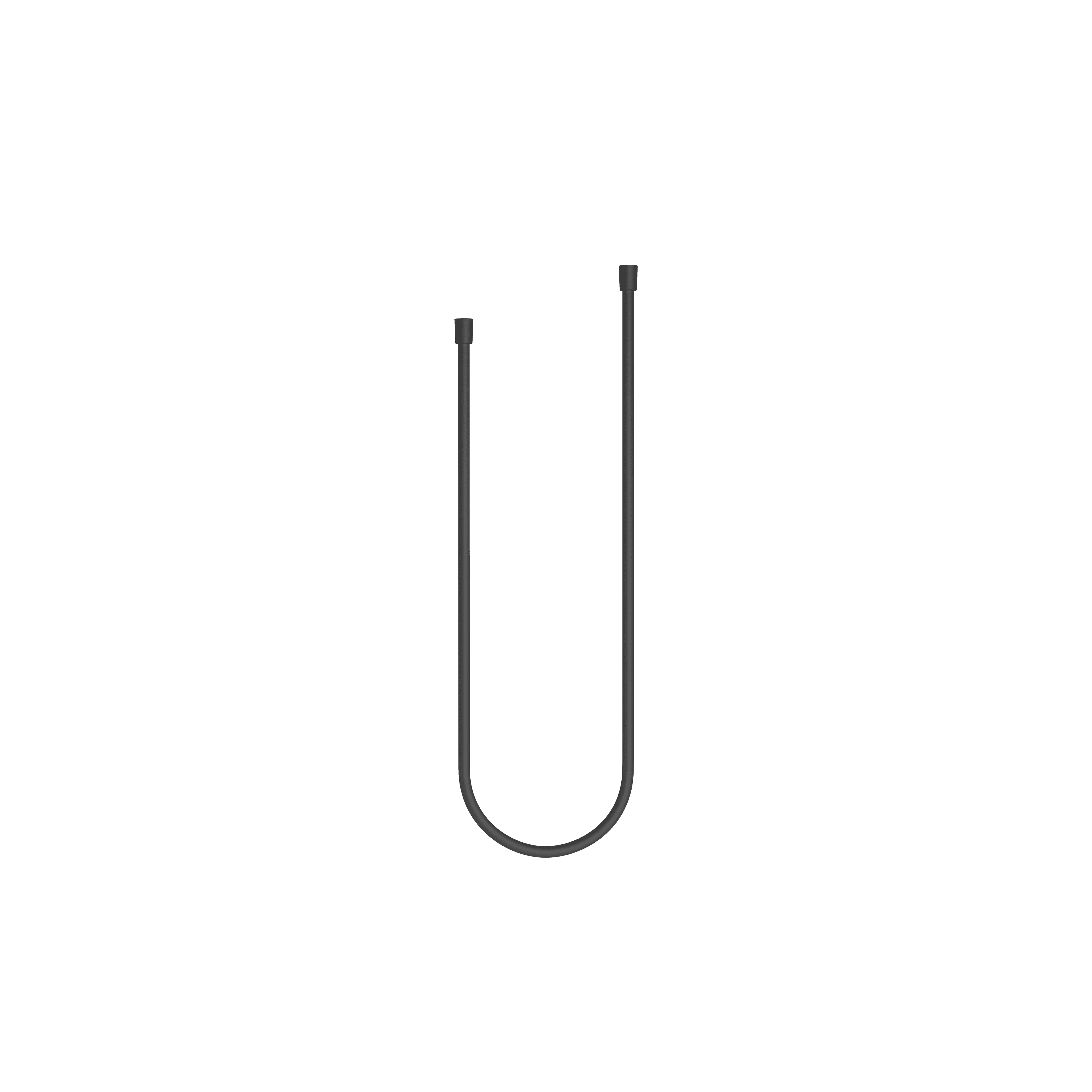 Plastic shower hose 1/2" x 1/2" x 1750 mm in Matte Black