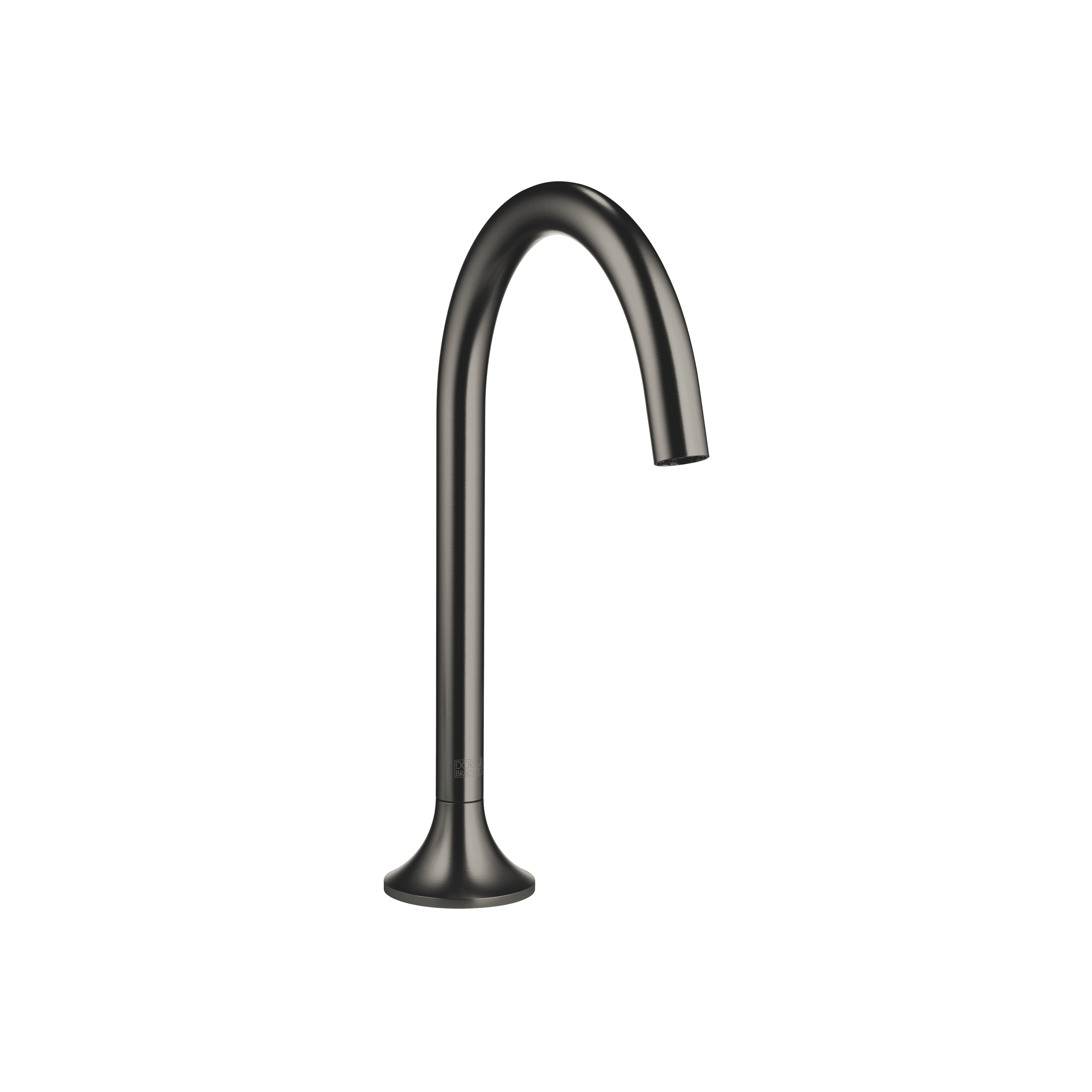 VAIA Deck-mounted basin spout without pop-up waste in Brushed Dark Platinum