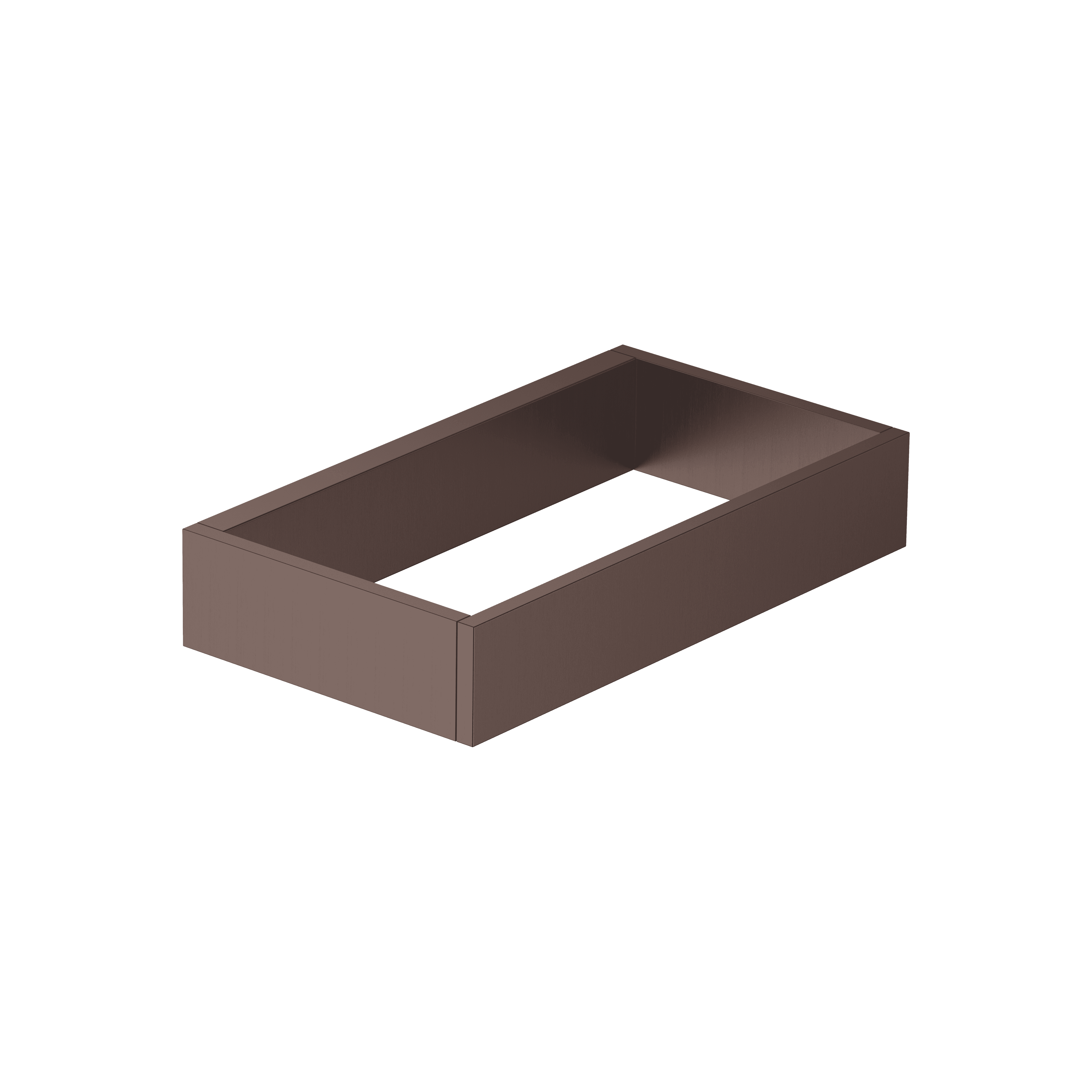 Towel ring angular in Brushed Dark Bronze (PVD)