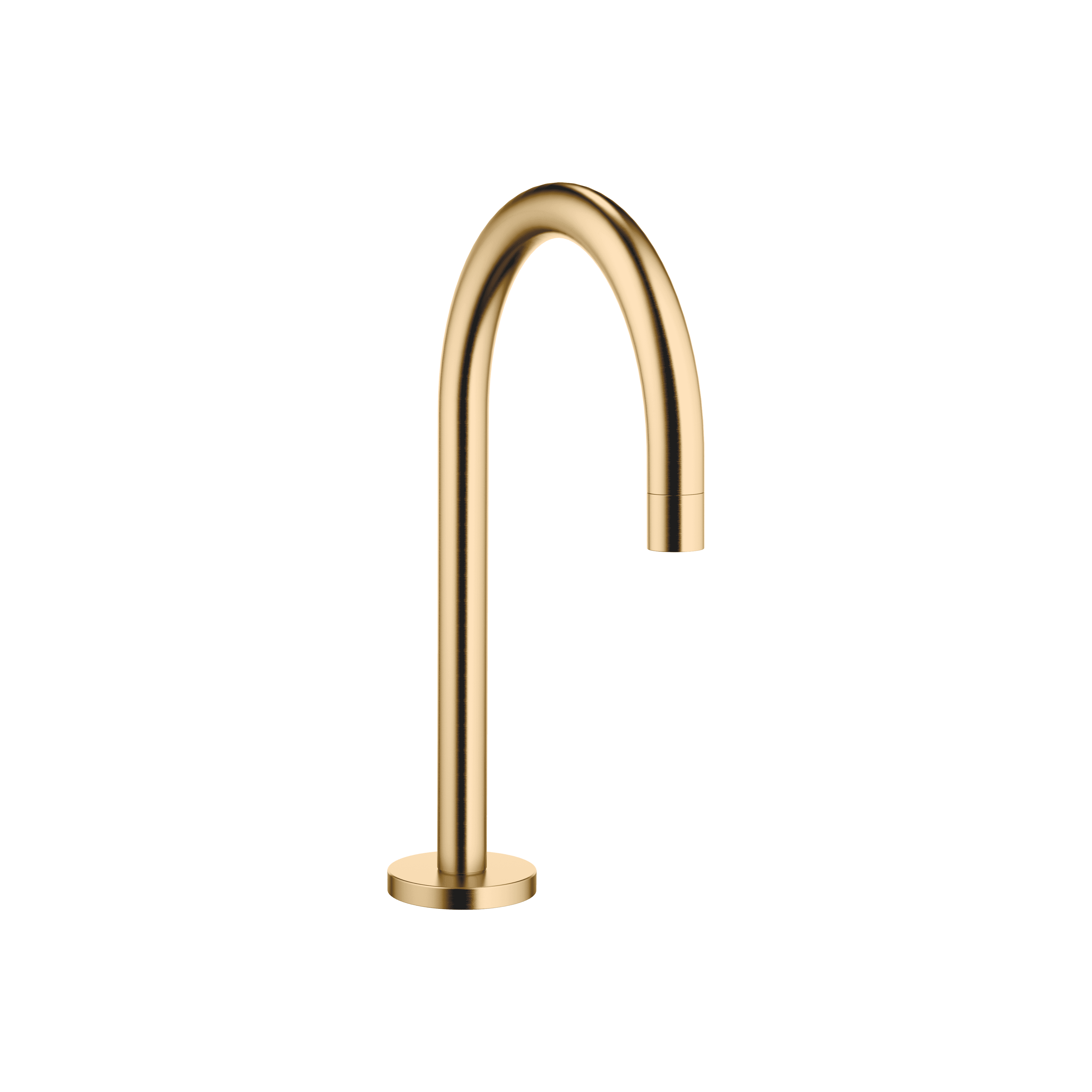 Deck-mounted basin spout without pop-up waste in Brushed Durabrass (23kt Gold)