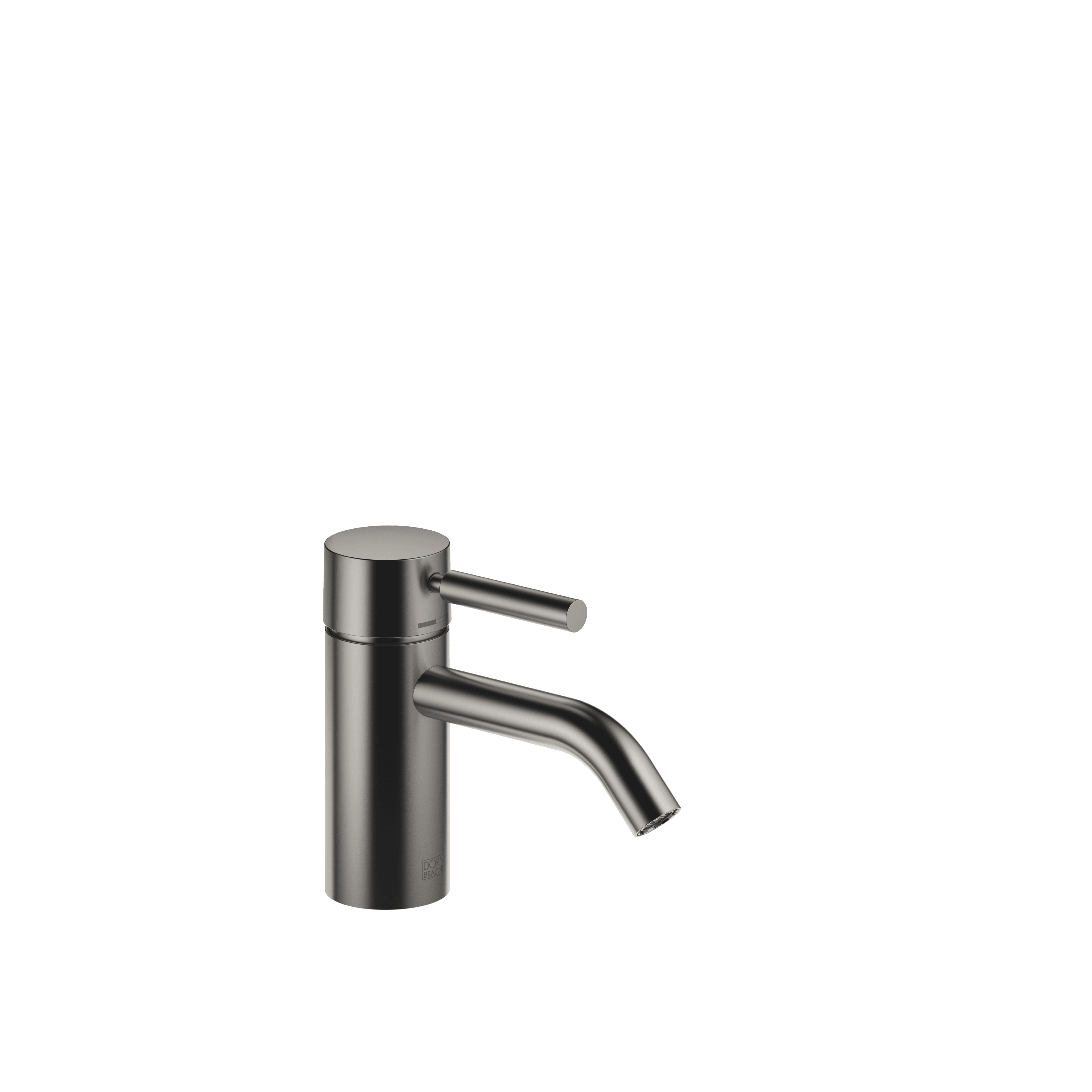 META Single-lever basin mixer without pop-up waste in Brushed Dark Platinum