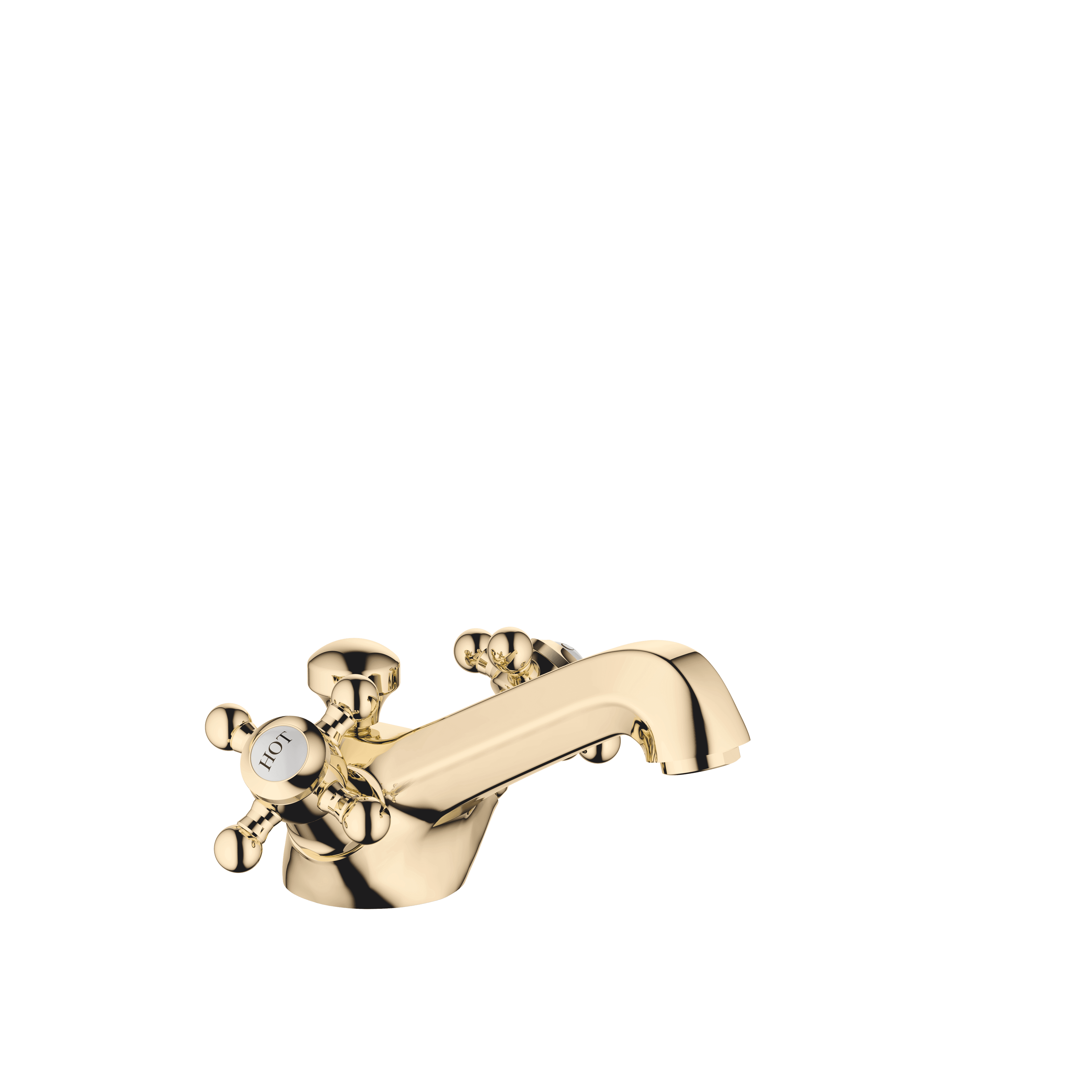 MADISON Single-hole basin mixer with pop-up waste in Durabrass (23kt Gold)