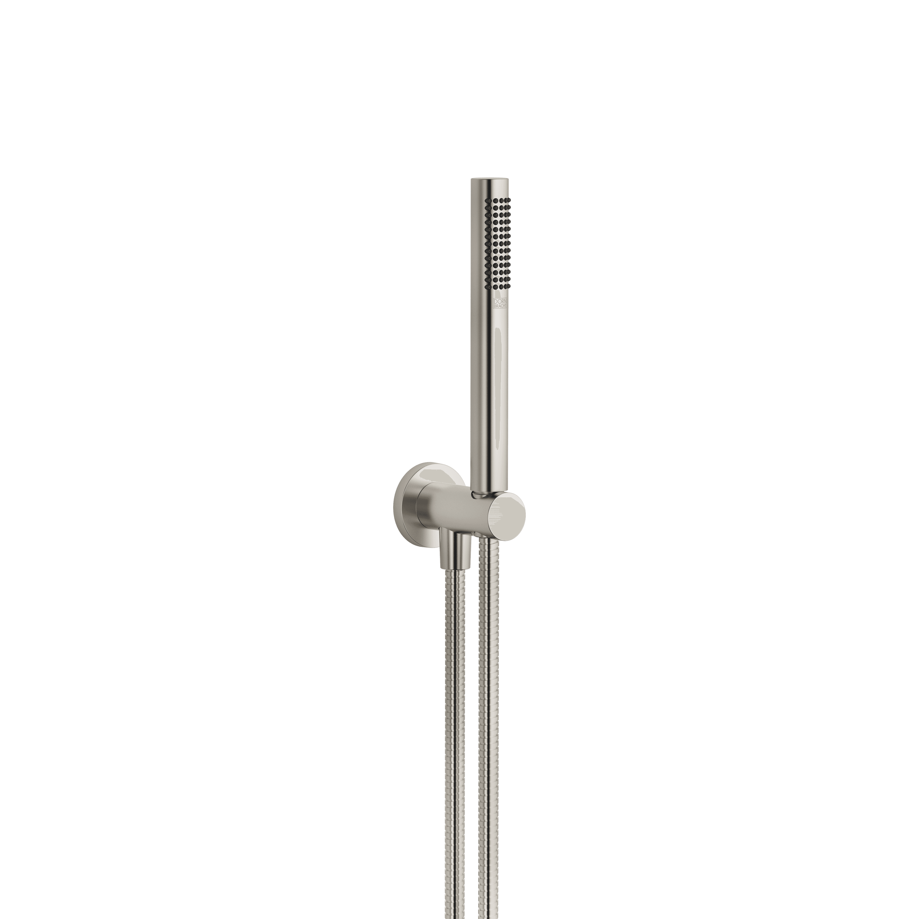 Hand shower set with integrated shower holder in Brushed Platinum