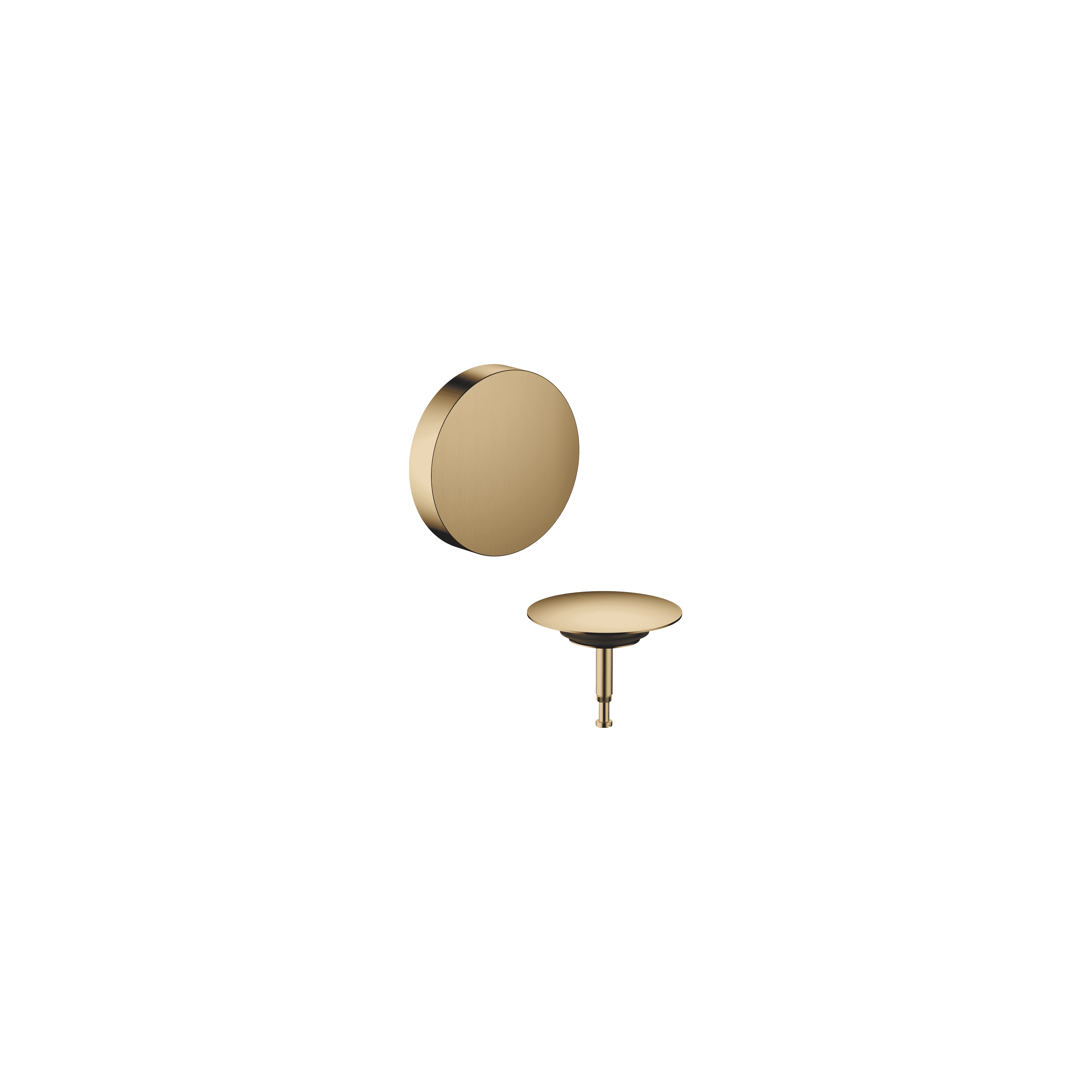 Pop-up waste and overflow in Brushed Dark Brass (PVD)