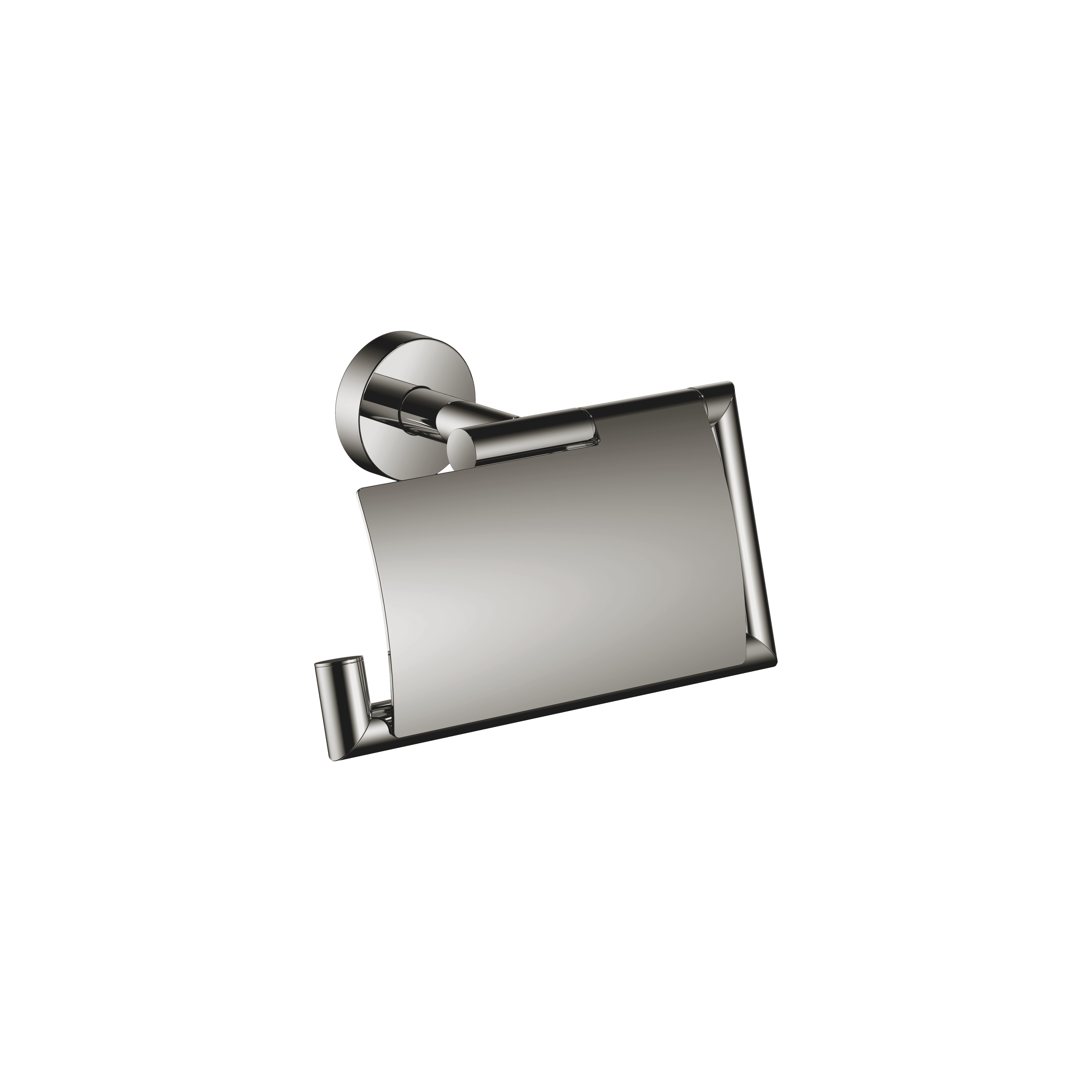 Tissue holder with cover in Dark Chrome