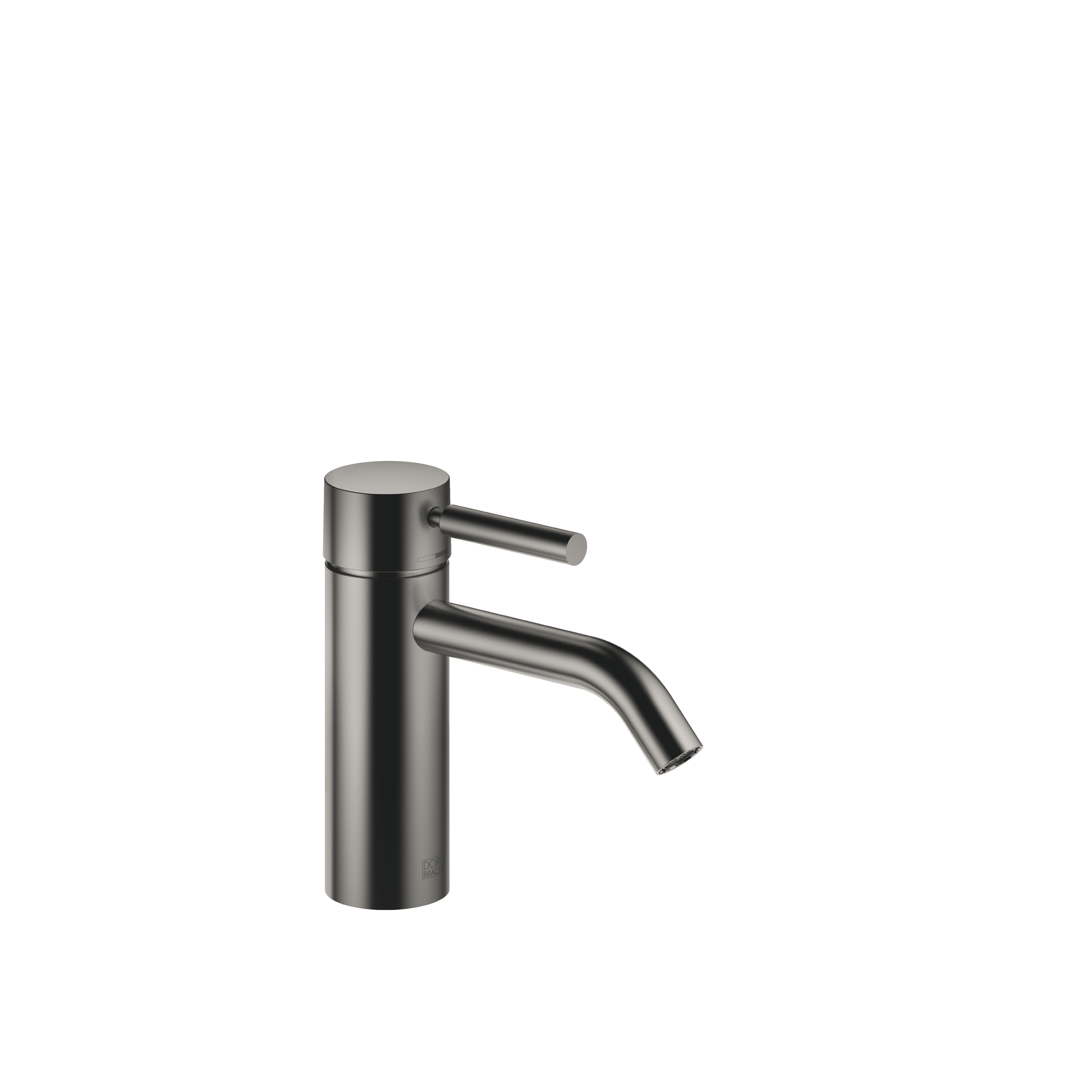 META Single-lever basin mixer without pop-up waste in Brushed Dark Platinum