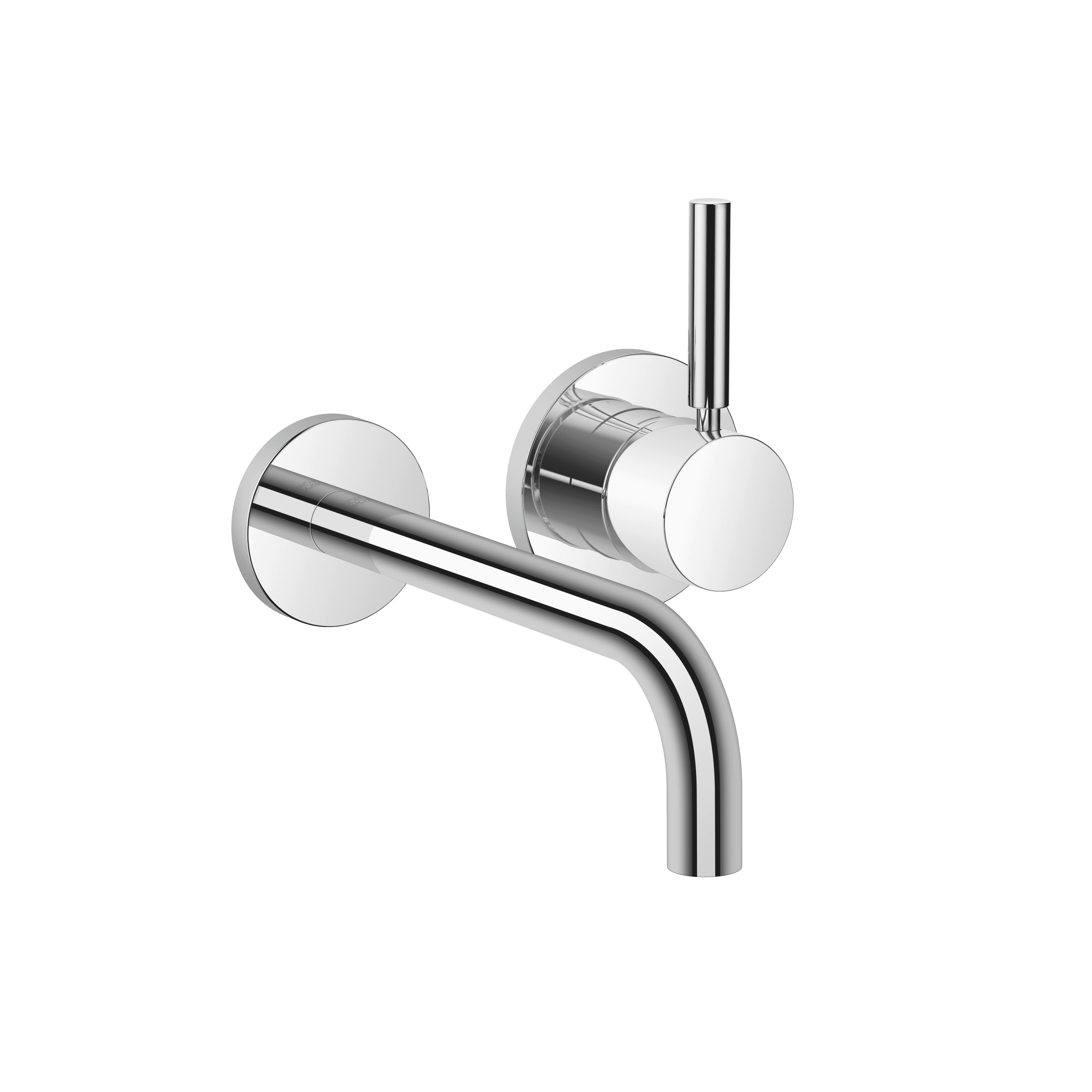 META Wall-mounted single-lever basin mixer with individual rosettes in Chrome