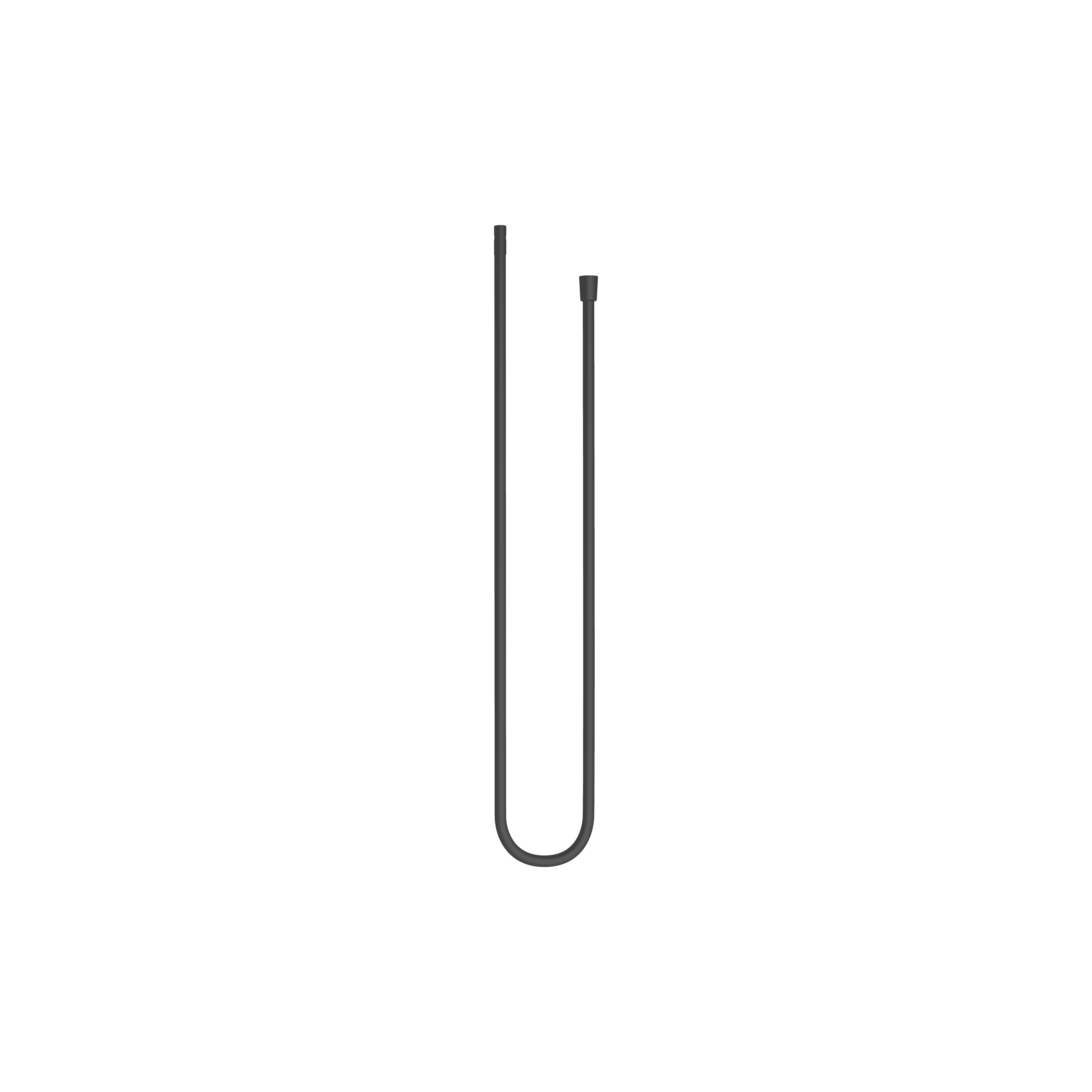 Plastic shower hose 1/2" x 3/8" x 1750 mm in Matte Black