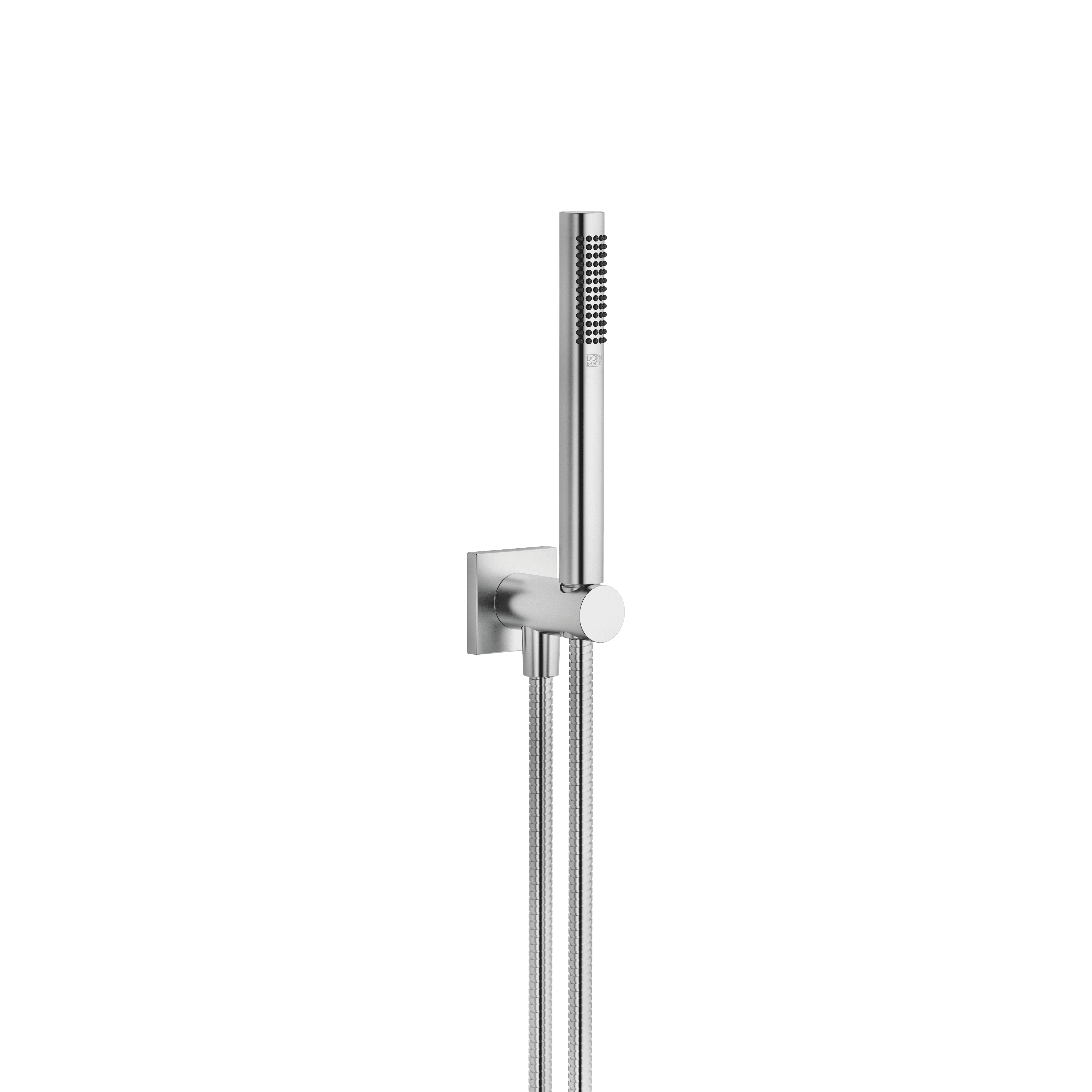 Hand shower set with integrated shower holder FlowReduce in Brushed Chrome