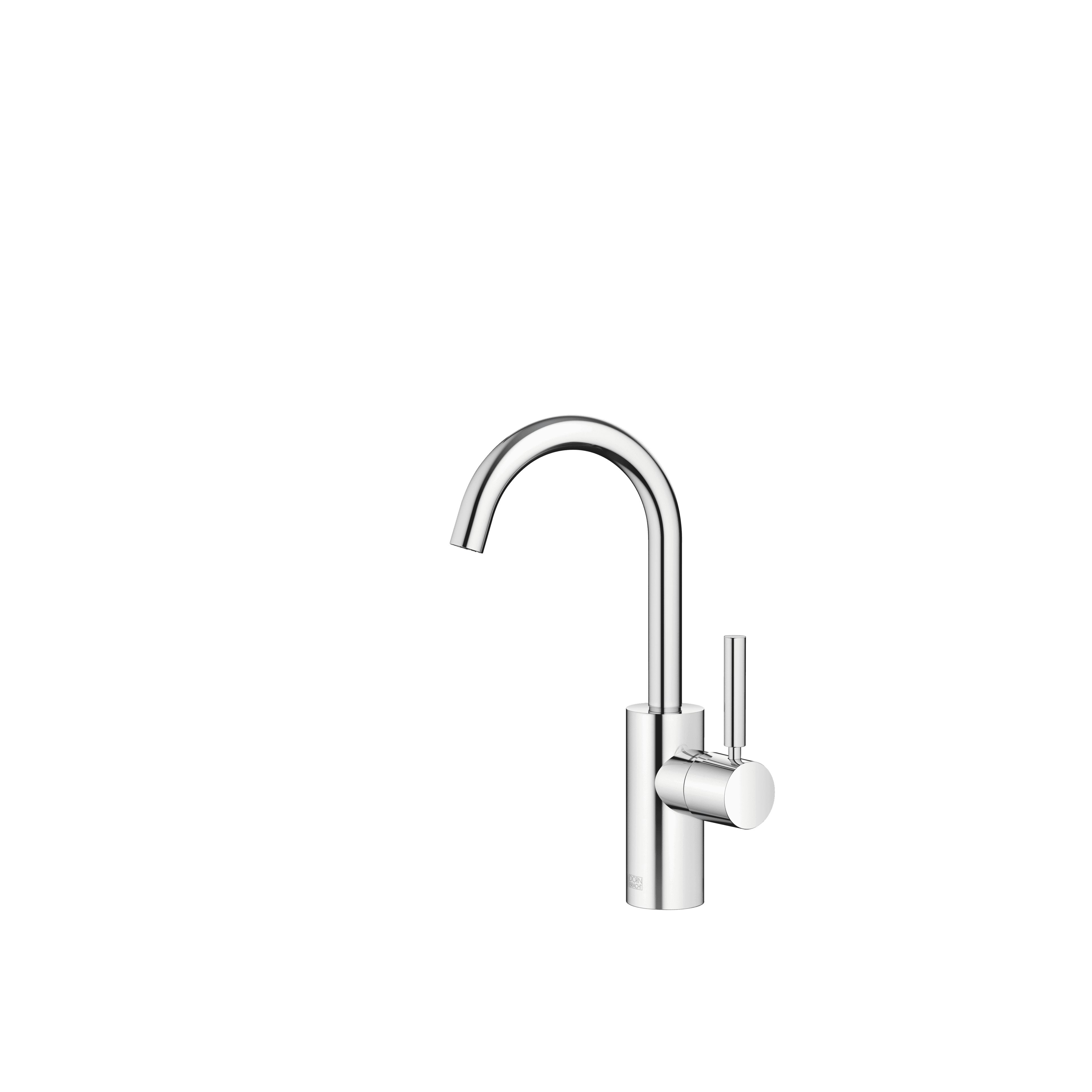 META Single-lever basin mixer without pop-up waste in Chrome
