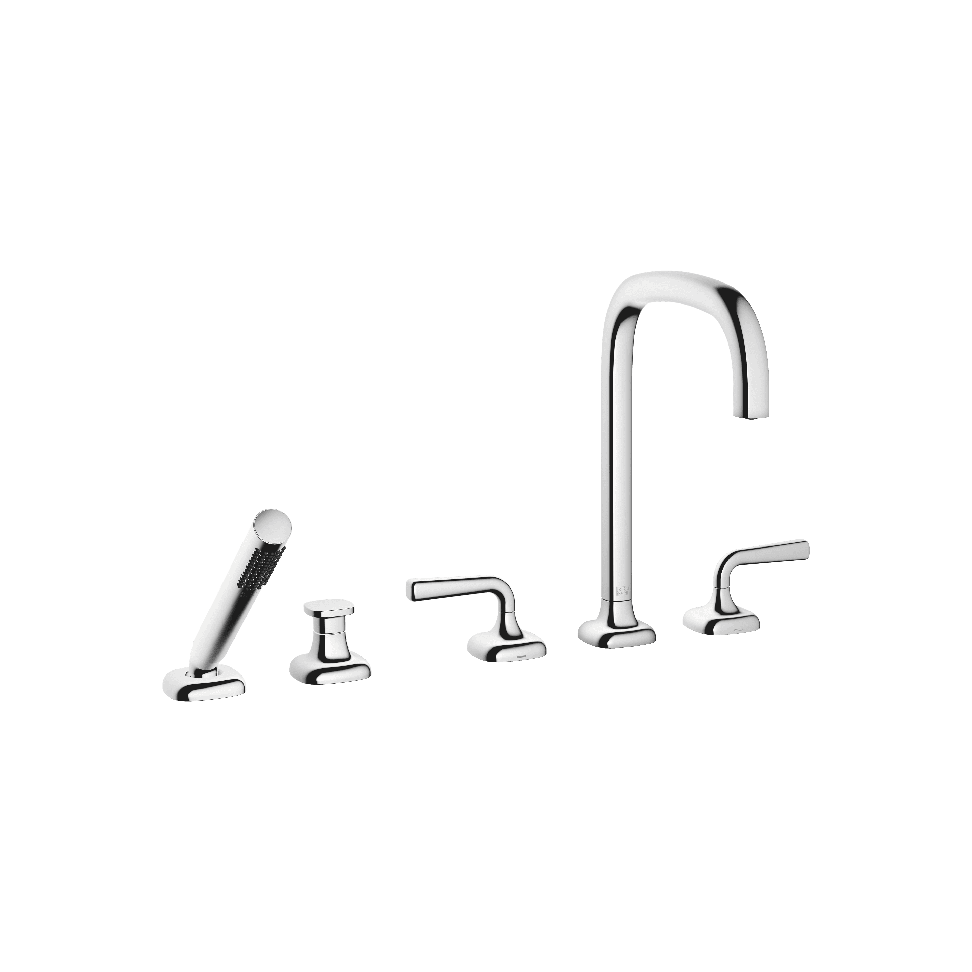 COYA Five-hole bath mixer for deck mounting with diverter