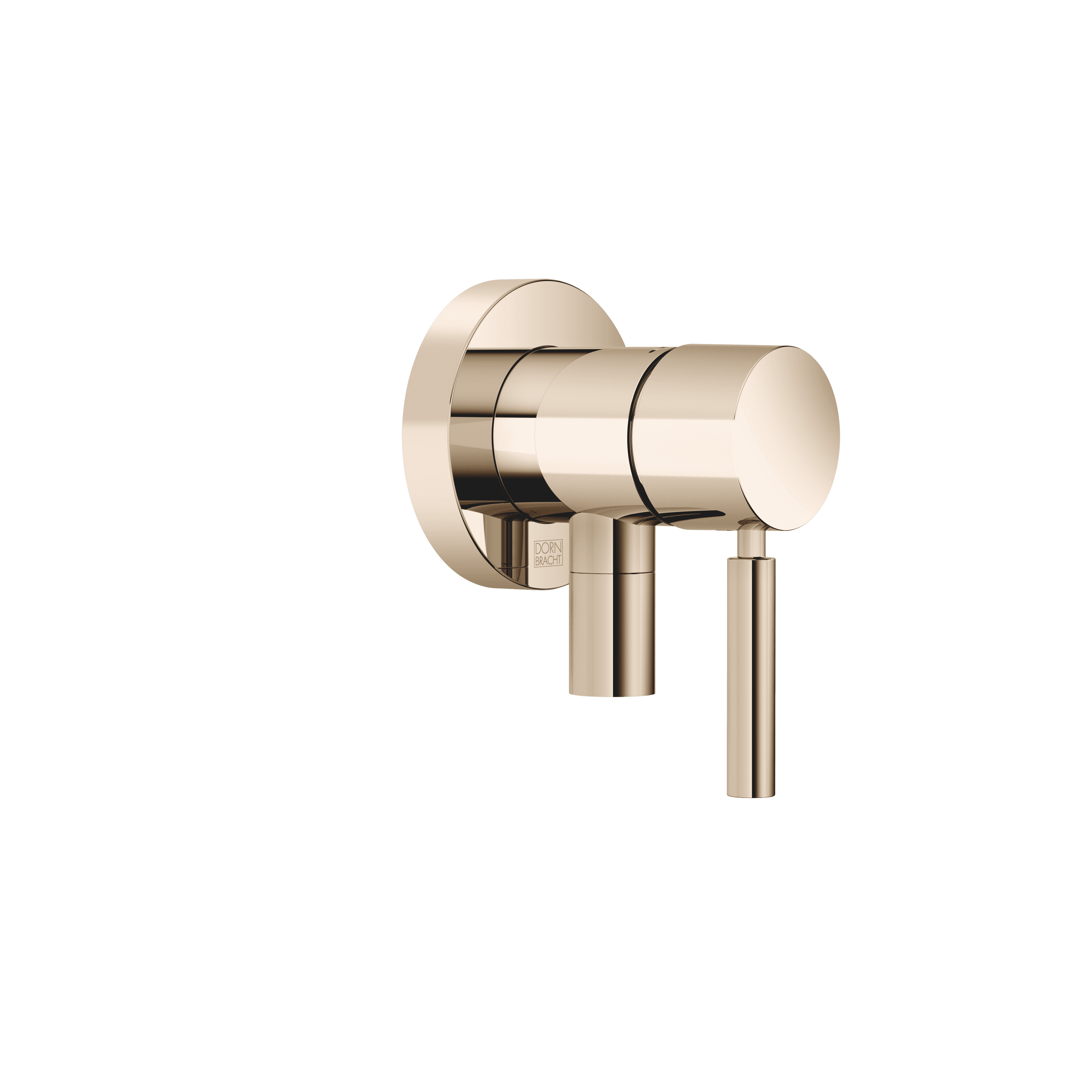 Concealed single-lever mixer with cover plate with integrated shower connection in Champagne (22kt Gold)