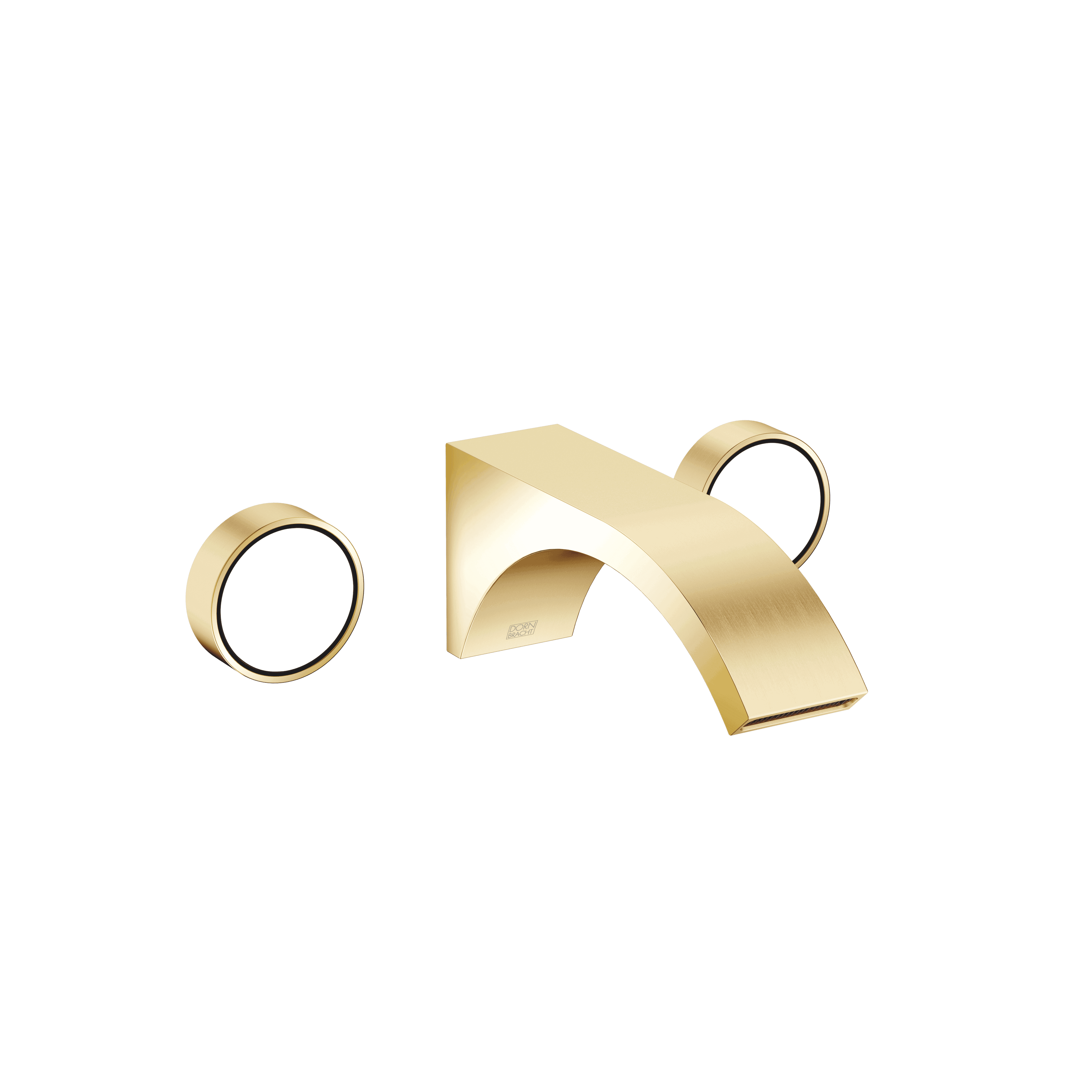 CYO Wall-mounted basin mixer without pop-up waste in Durabrass / Brushed Durabrass (23kt Gold)