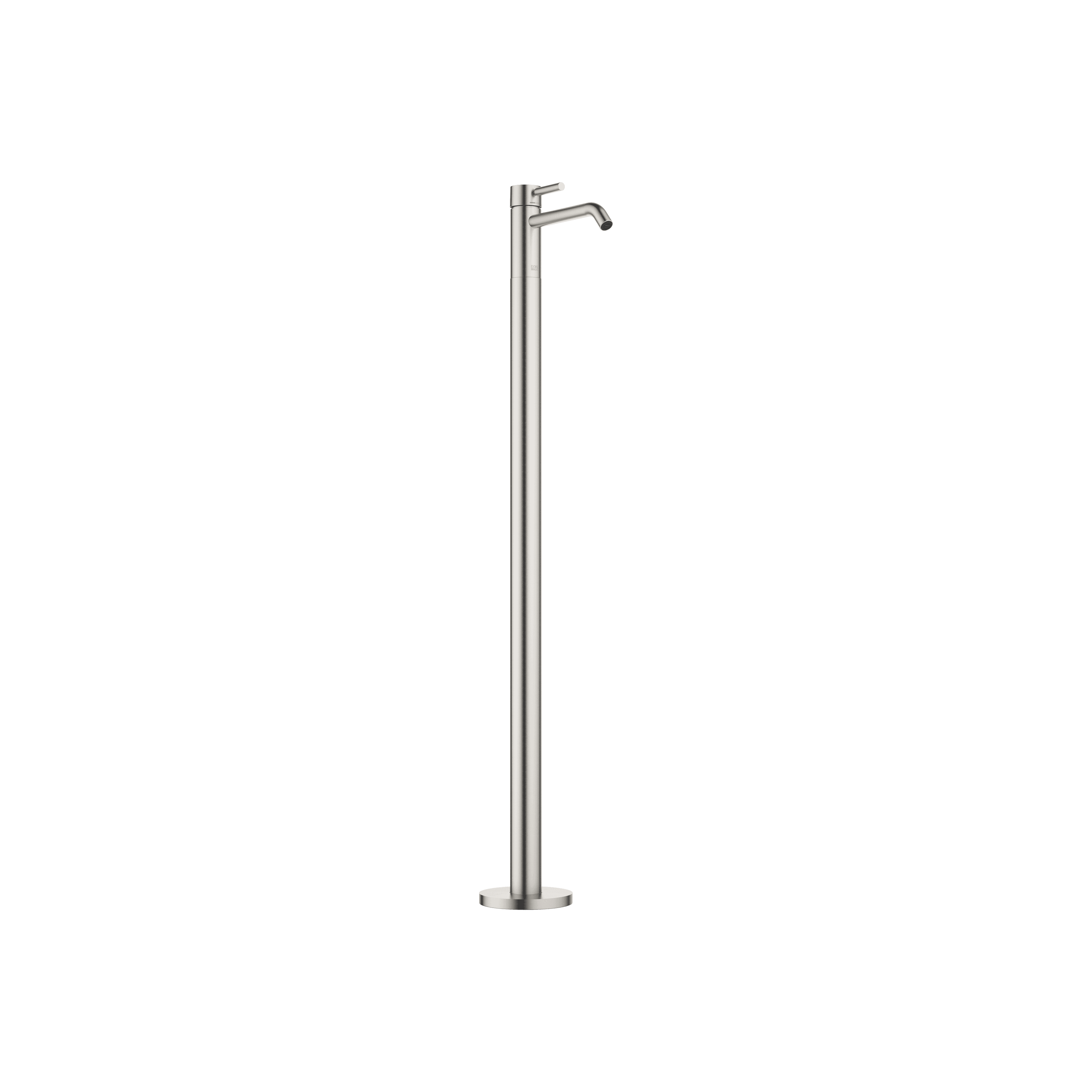 META Single-lever basin mixer with stand pipe without pop-up waste in Brushed Platinum