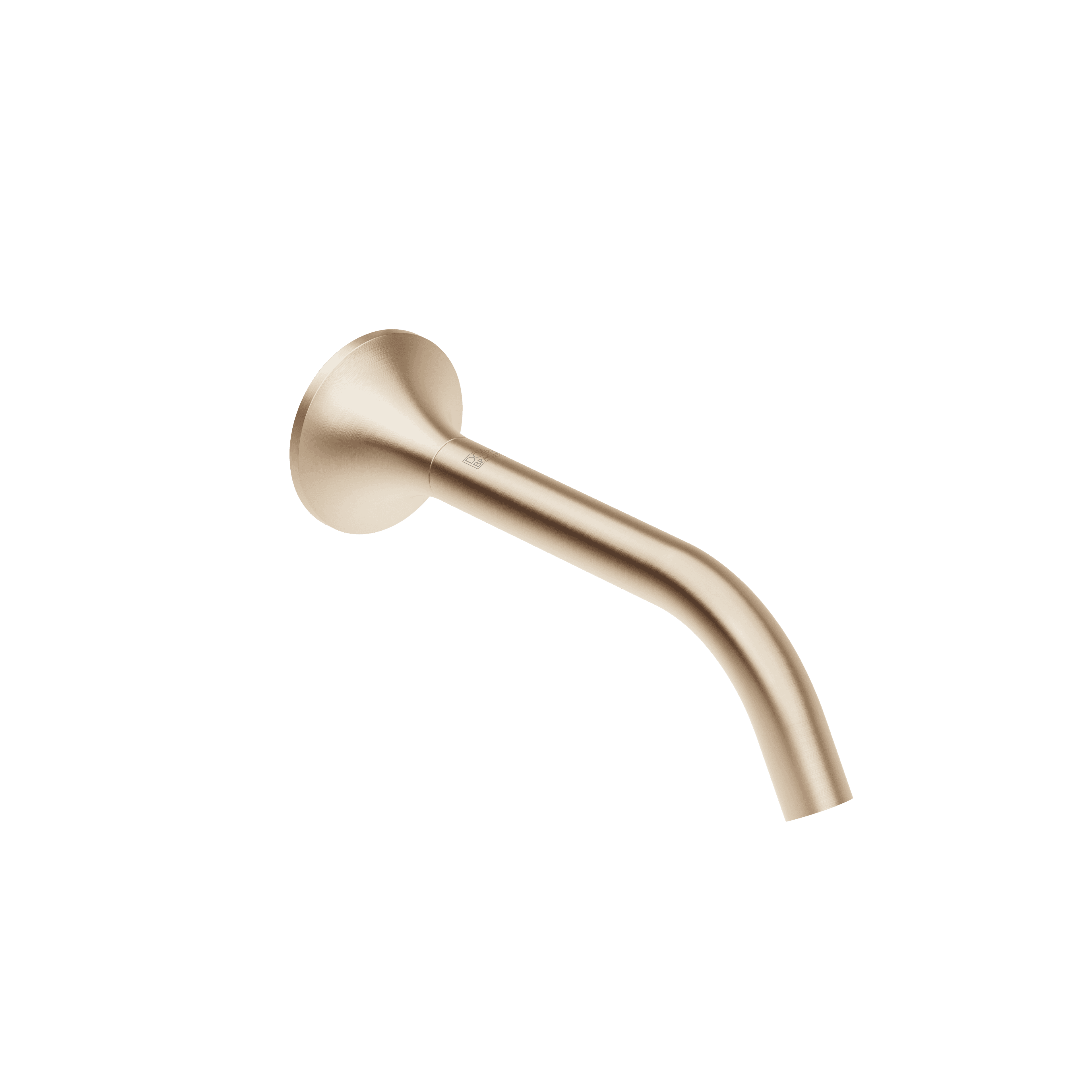 VAIA Wall-mounted basin spout without pop-up waste in Brushed Champagne (22kt Gold)
