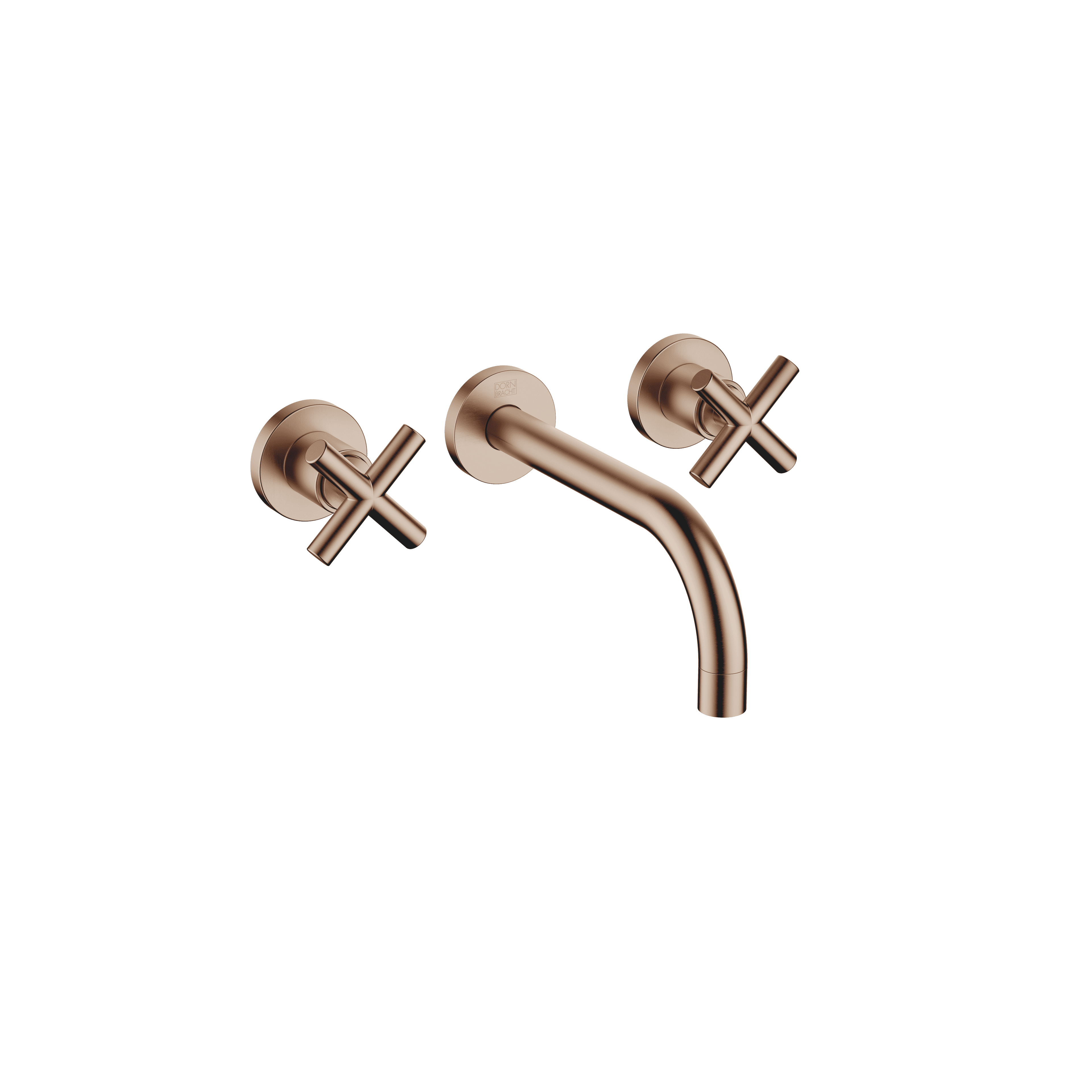 TARA Wall-mounted basin mixer without pop-up waste in Brushed Bronze (PVD)