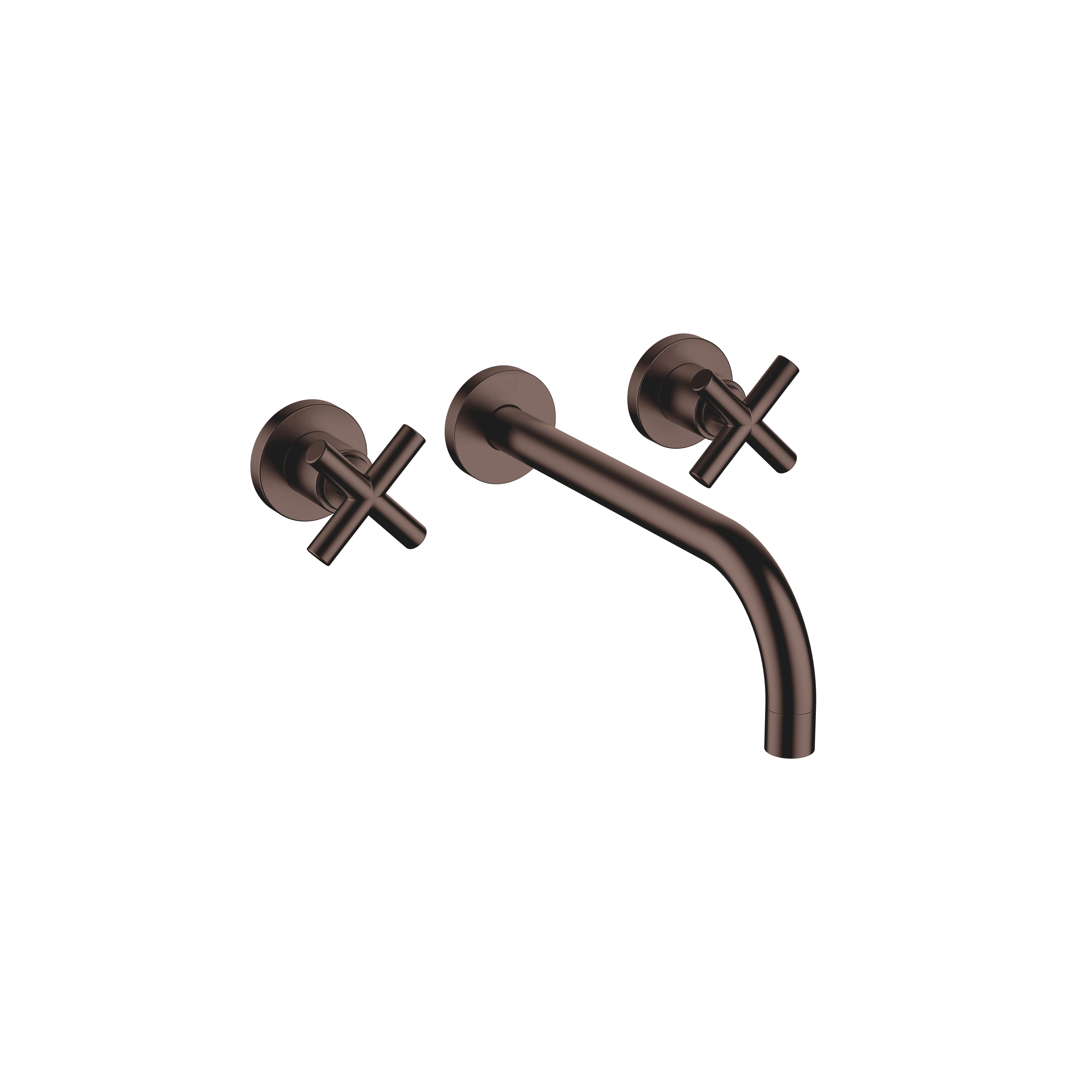 TARA Wall-mounted basin mixer without pop-up waste in Brushed Dark Bronze (PVD)