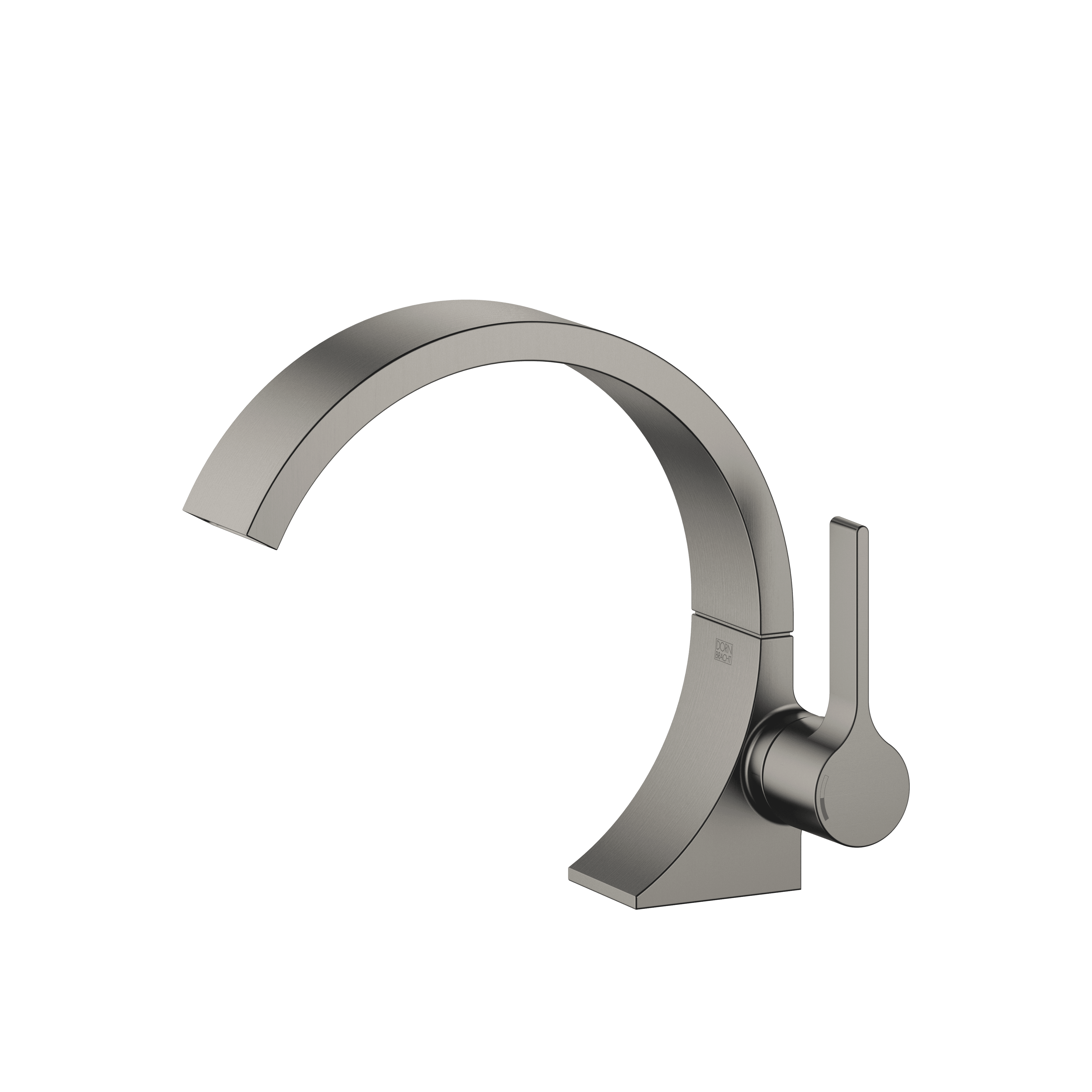 CYO Single-lever basin mixer without pop-up waste in Brushed Dark Platinum