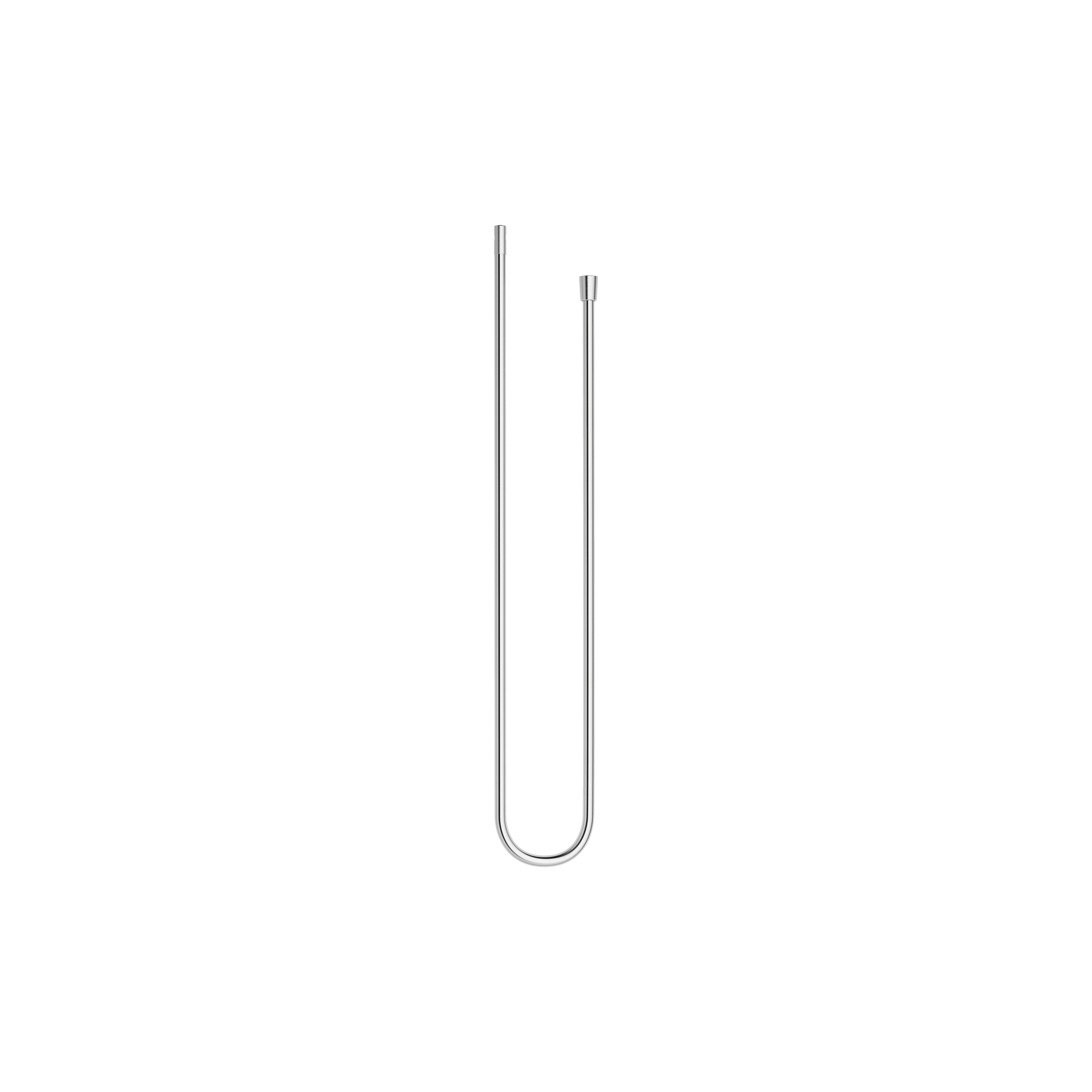 Plastic shower hose 1/2" x 3/8" x 1750 mm in Brushed Chrome