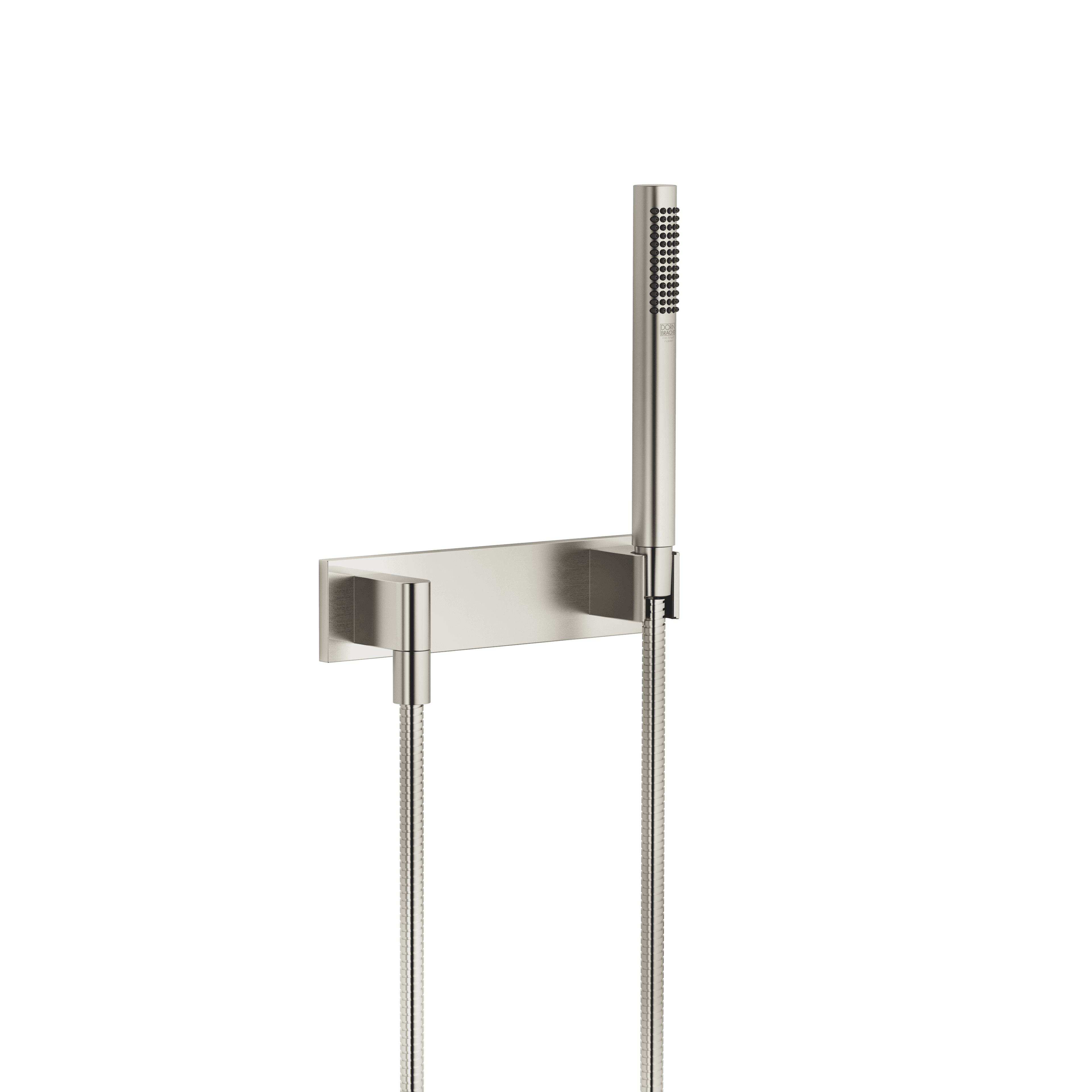 Hand shower set with cover plate in Brushed Platinum
