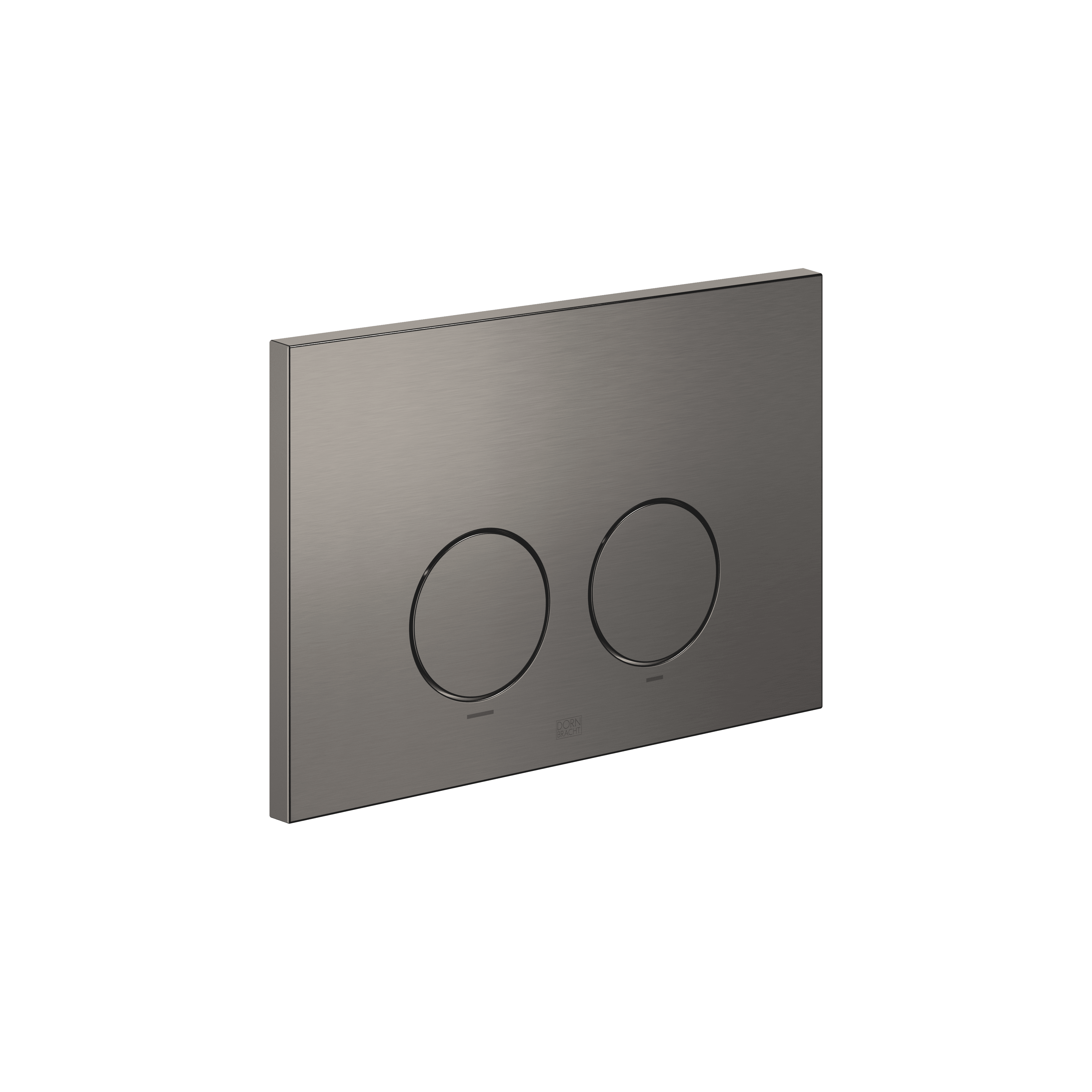 Flush plate for concealed WC cisterns made by Geberit round in Brushed Dark Platinum