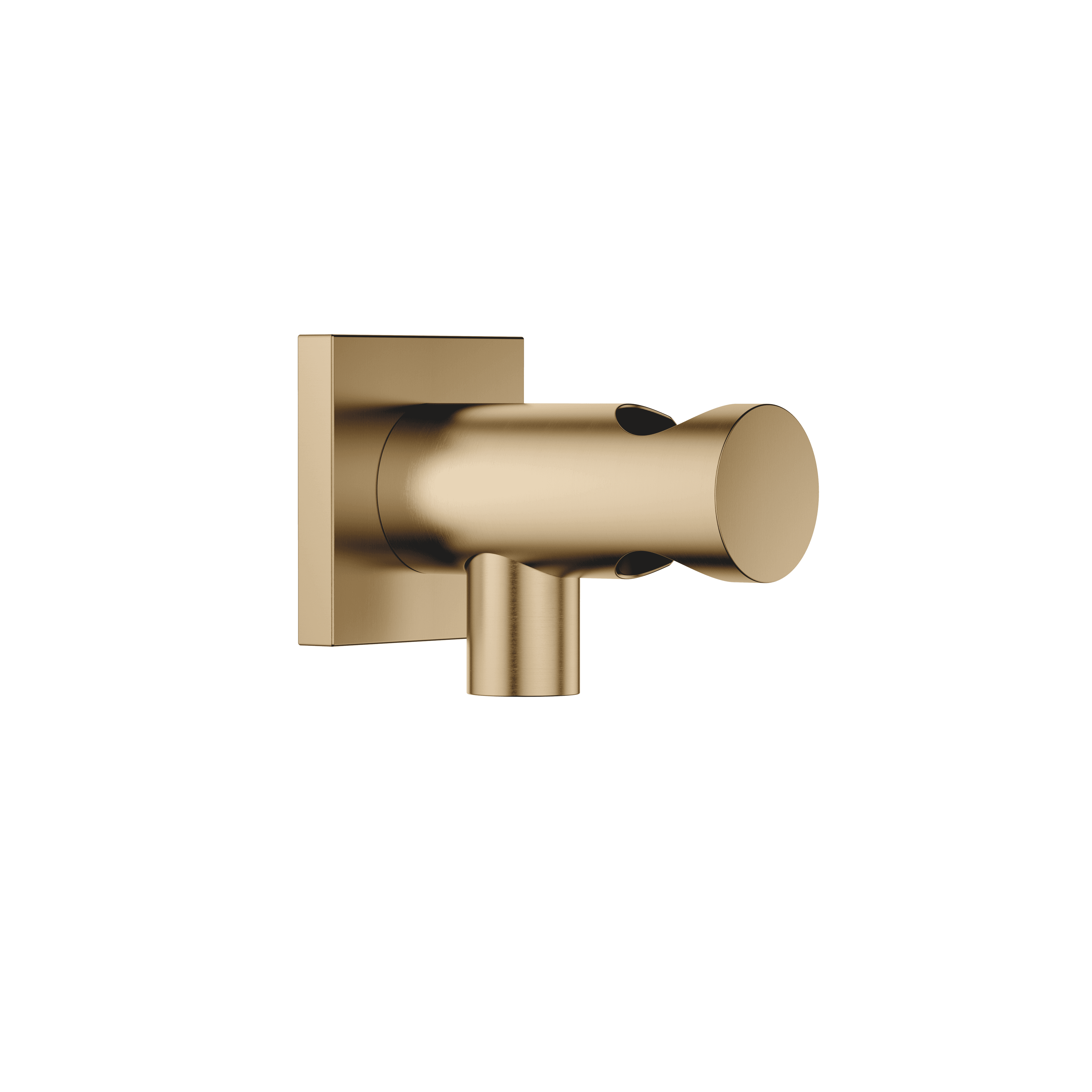Wall elbow with integrated shower holder in Brushed Dark Brass (PVD)