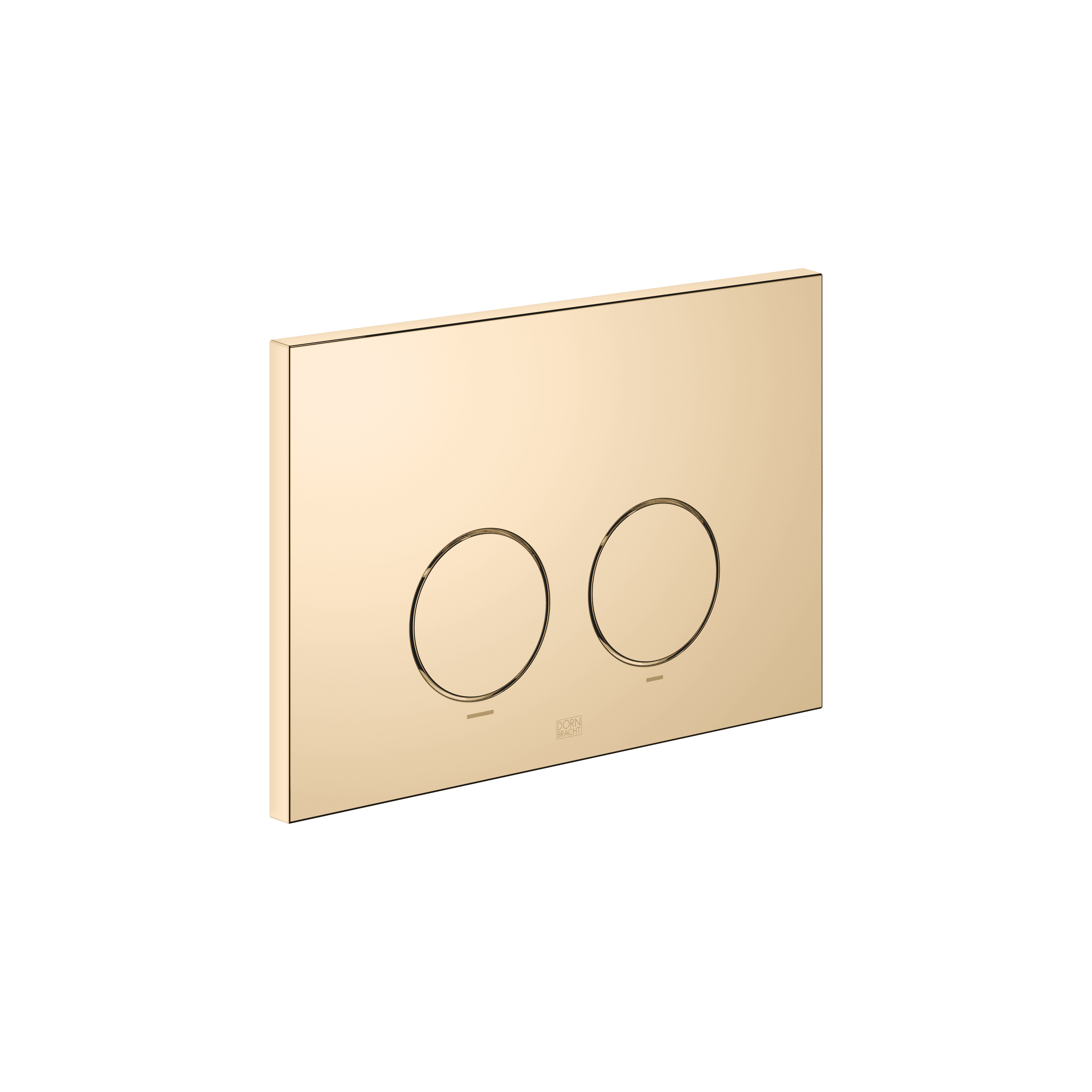 Flush plate for concealed WC cisterns made by Geberit round in Durabrass (23kt Gold)