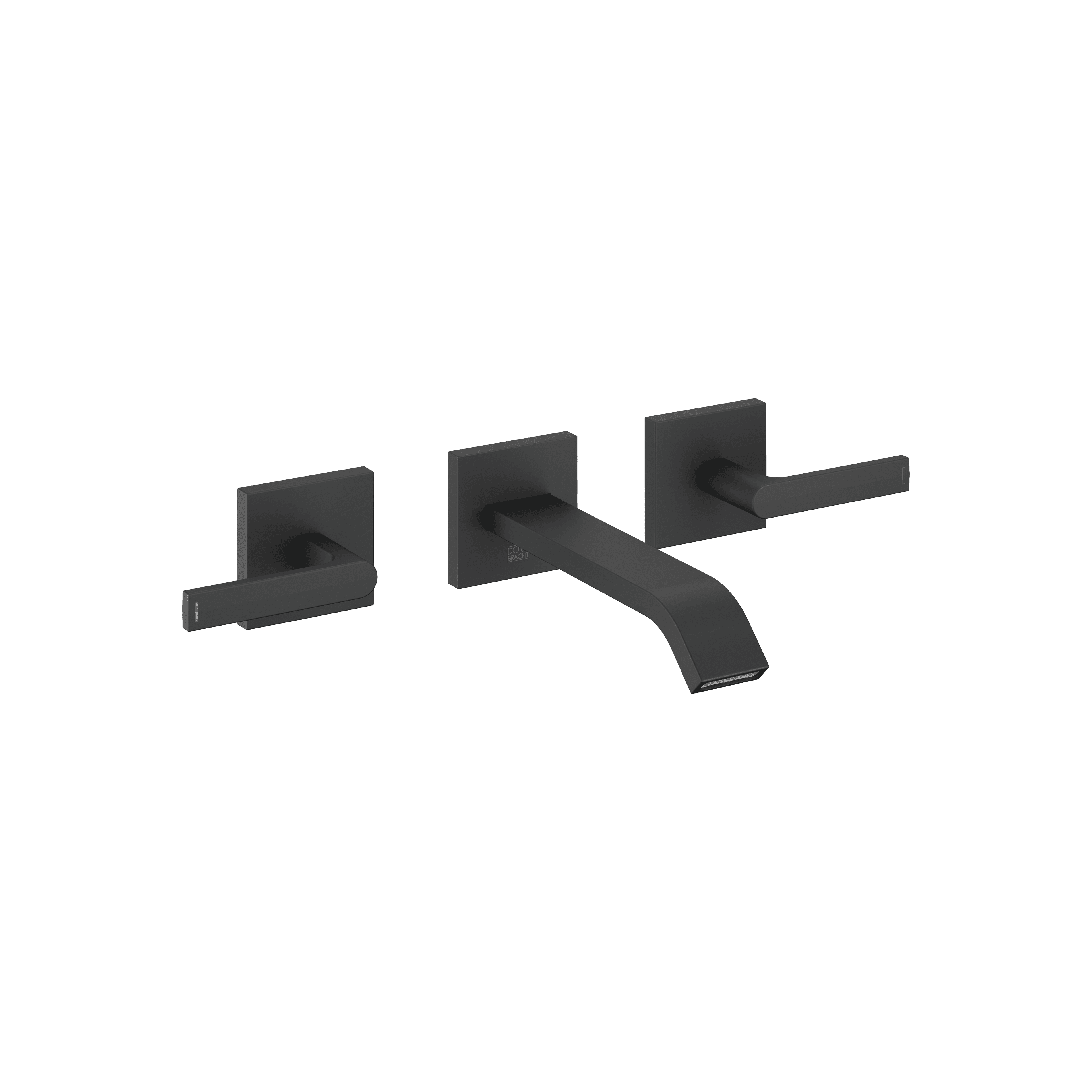 IMO Wall-mounted basin mixer without pop-up waste in Matte Black