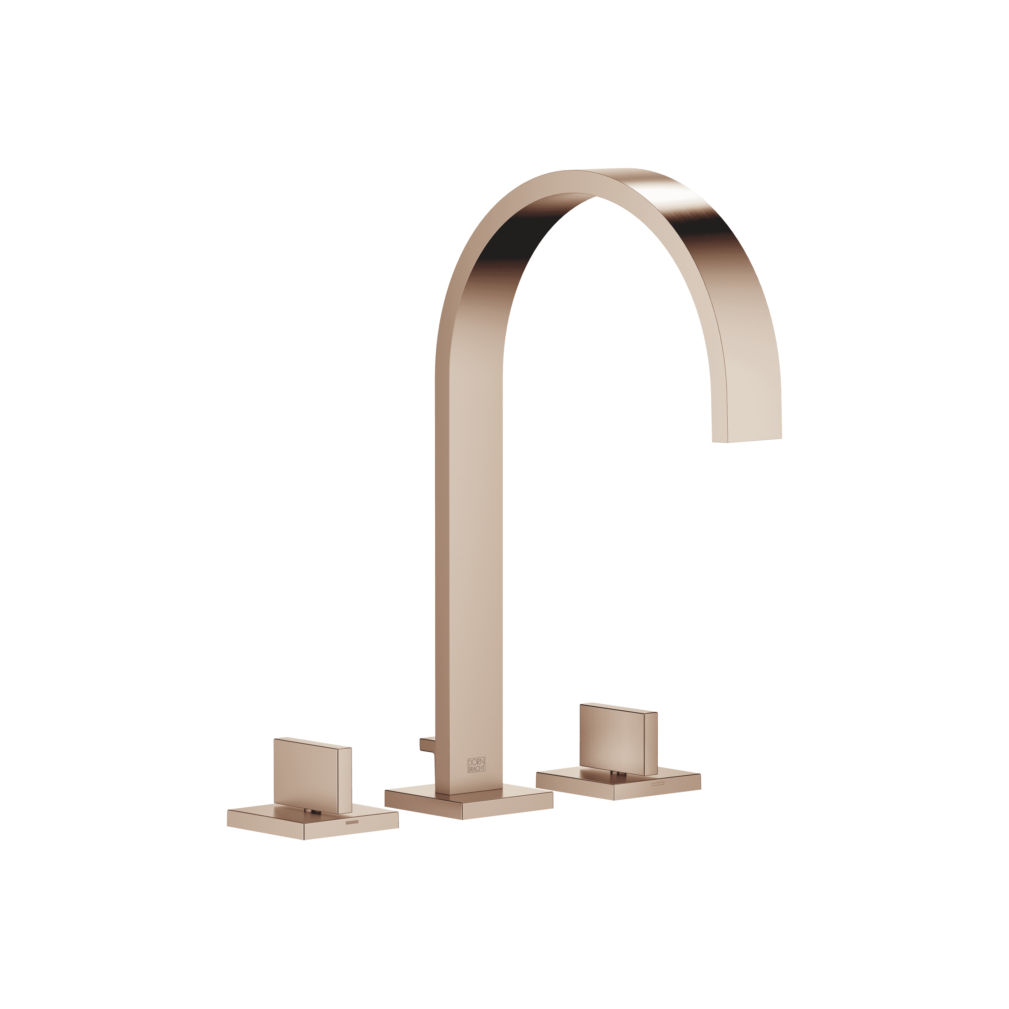 MEM Three-hole basin mixer with pop-up waste in Brushed Bronze (PVD)