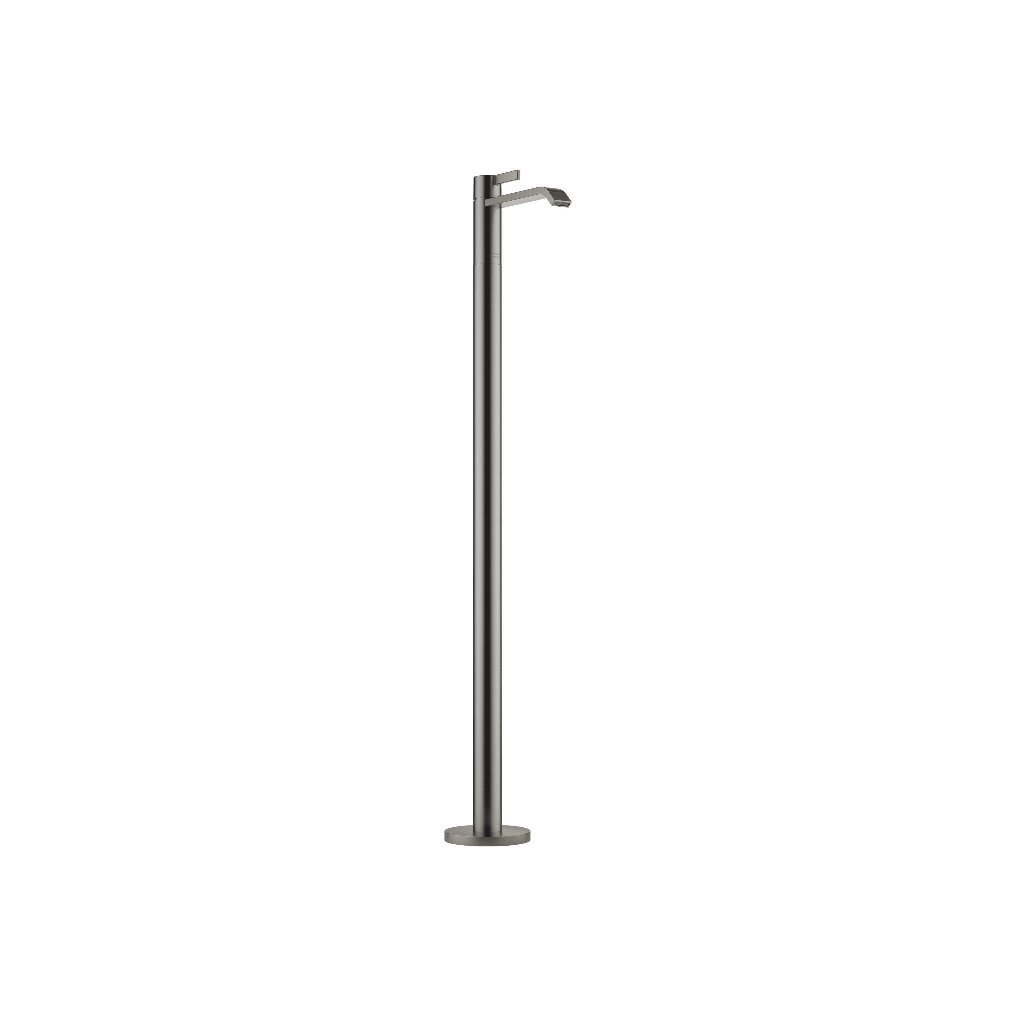 IMO Single-hole basin mixer with stand pipe without pop-up waste in Brushed Dark Platinum