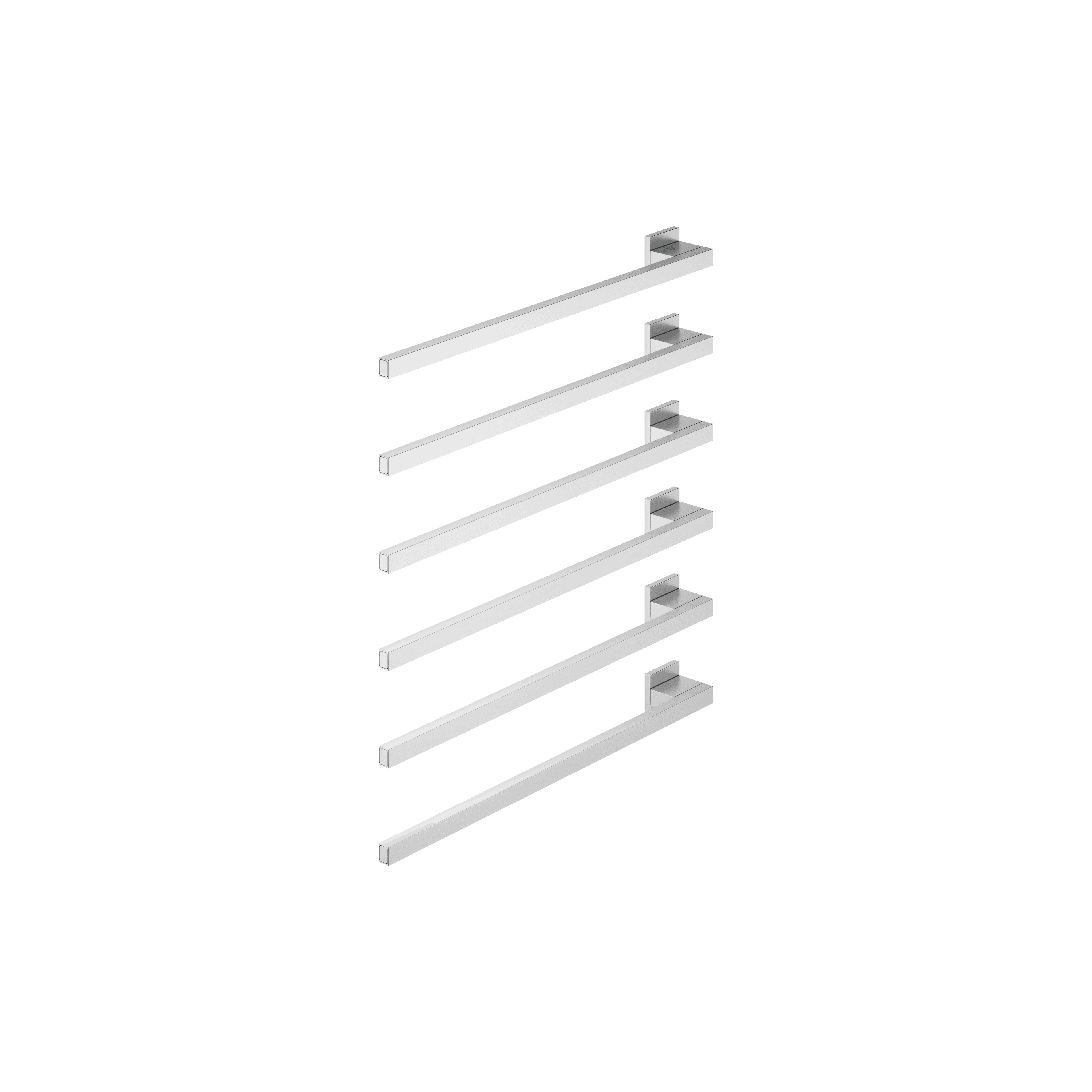 Towel warmer , 6-fold , projection left , without control element in Brushed Chrome