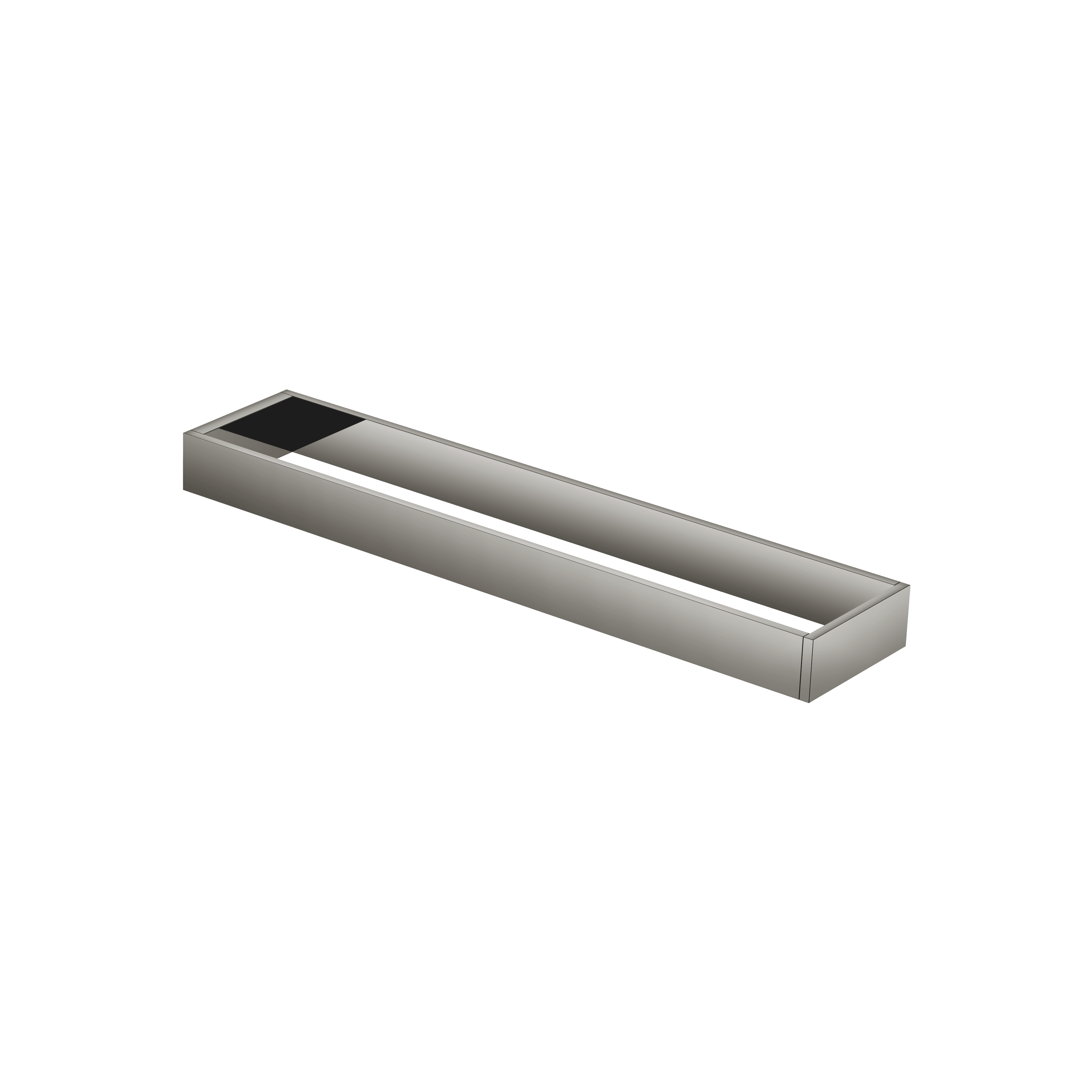Towel bar in two parts non-swivel in Dark Chrome