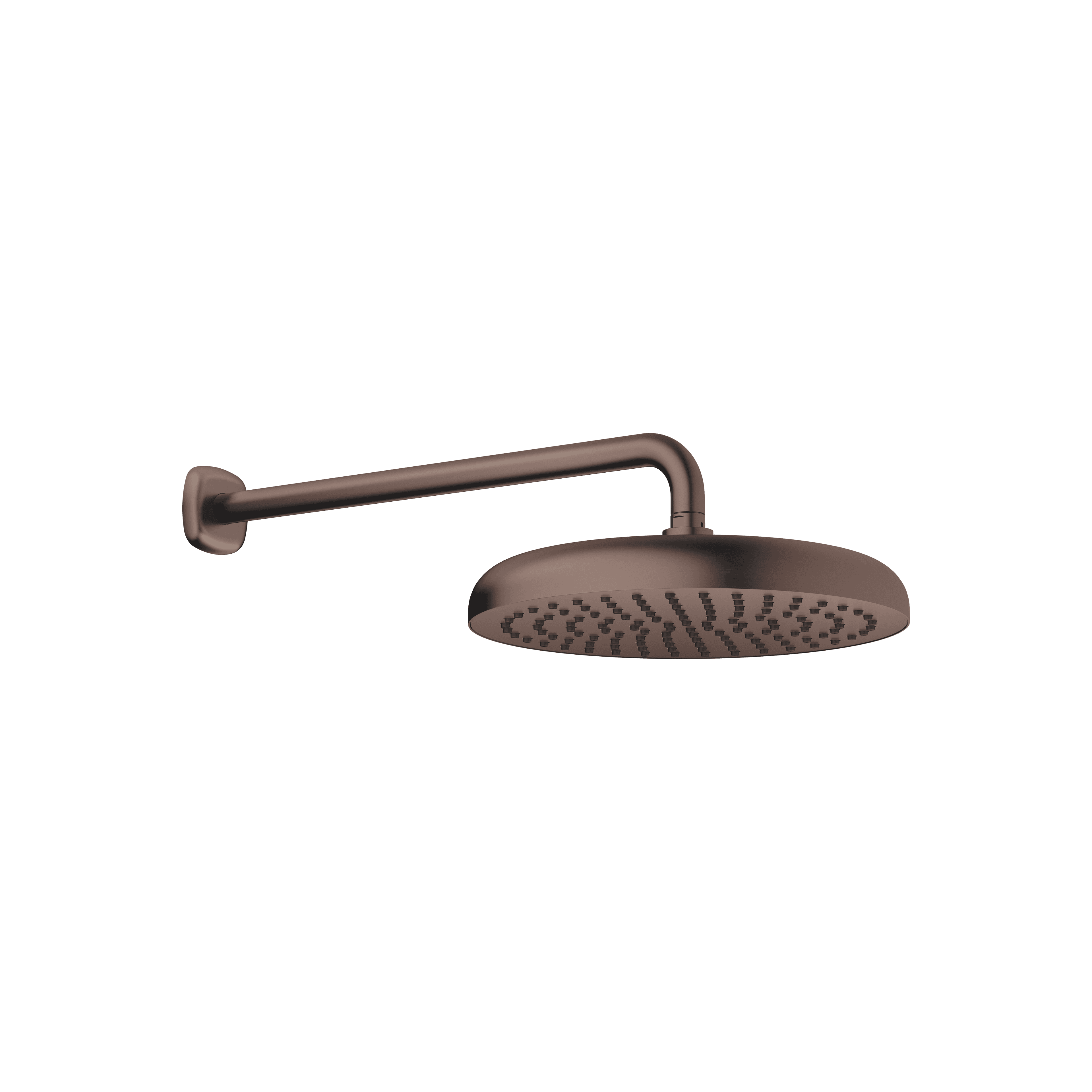 Rain shower with wall fixing FlowReduce in Brushed Dark Bronze (PVD)