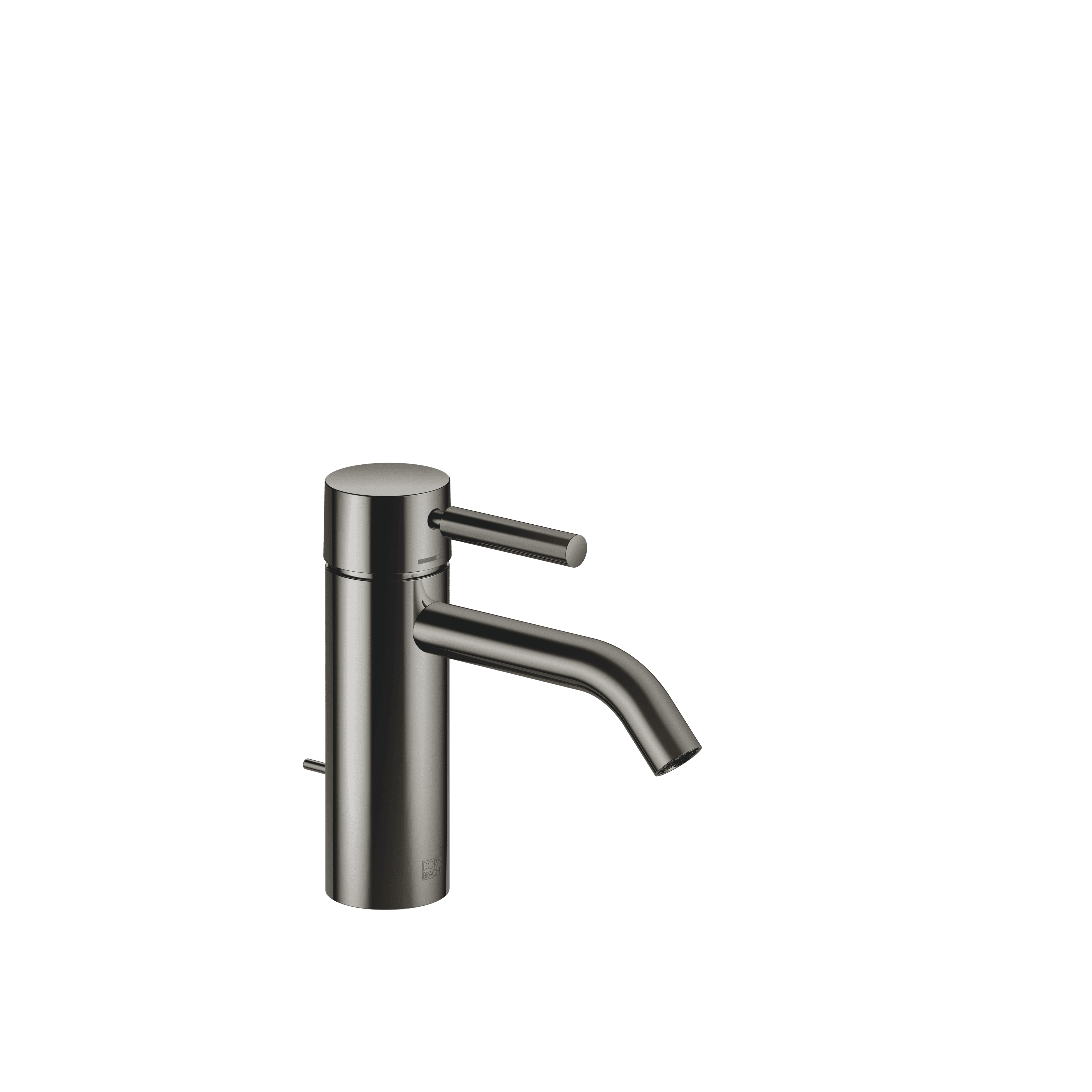 META Single-lever basin mixer with pop-up waste in Dark Chrome