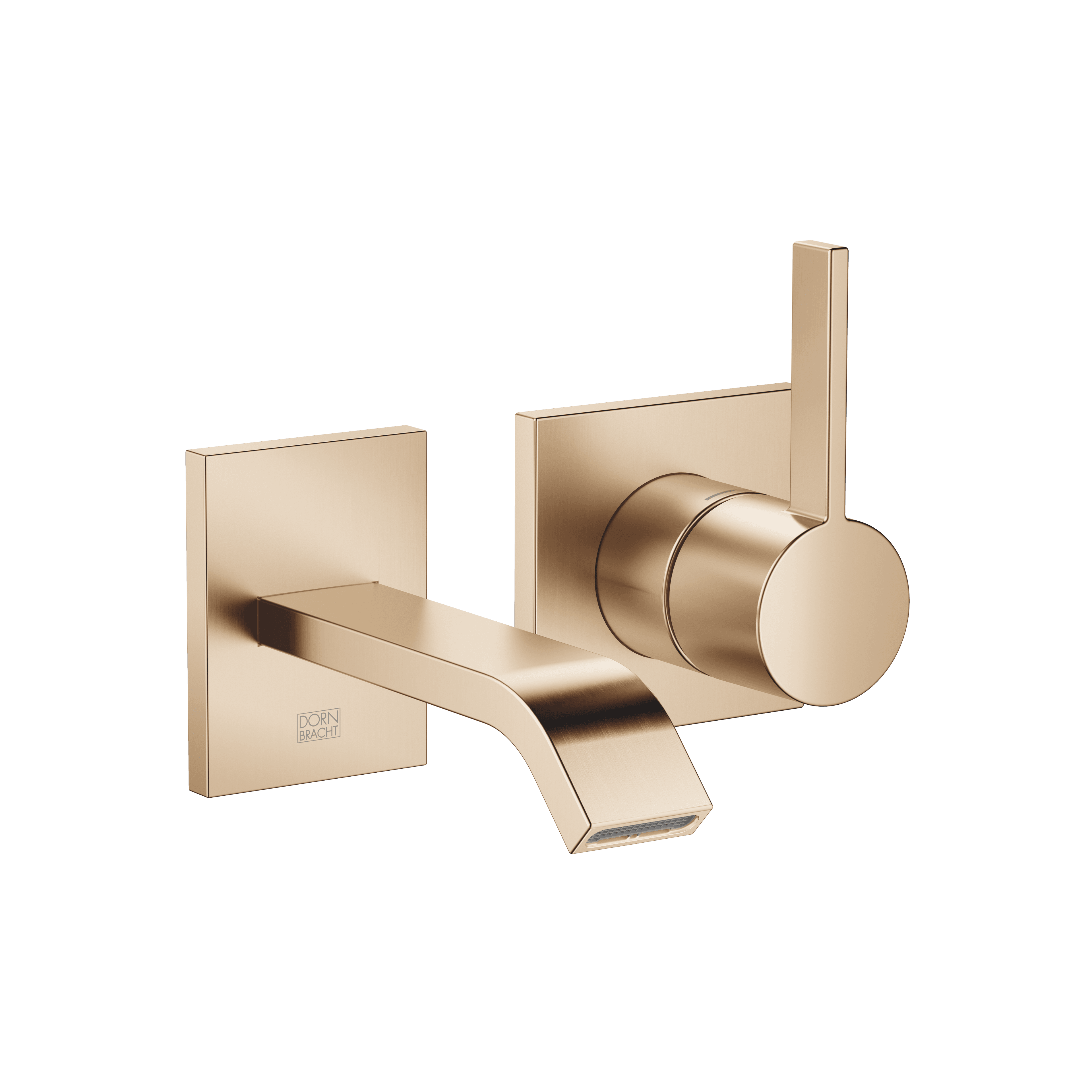 IMO Wall-mounted single-lever basin mixer without pop-up waste in Brushed Light Gold (PVD)