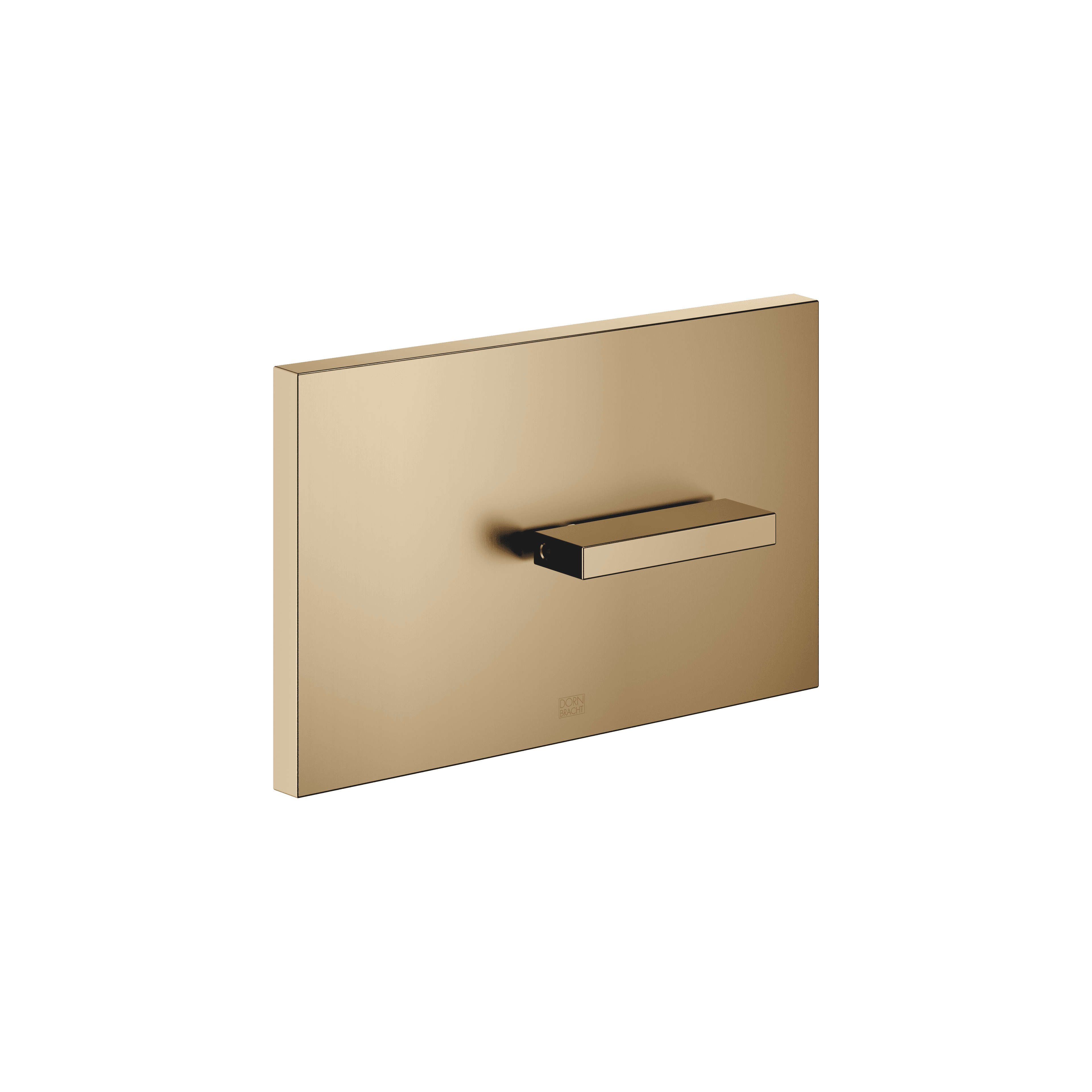 Cover plate for the concealed WC cistern made by TeCe in Brushed Dark Brass (PVD)