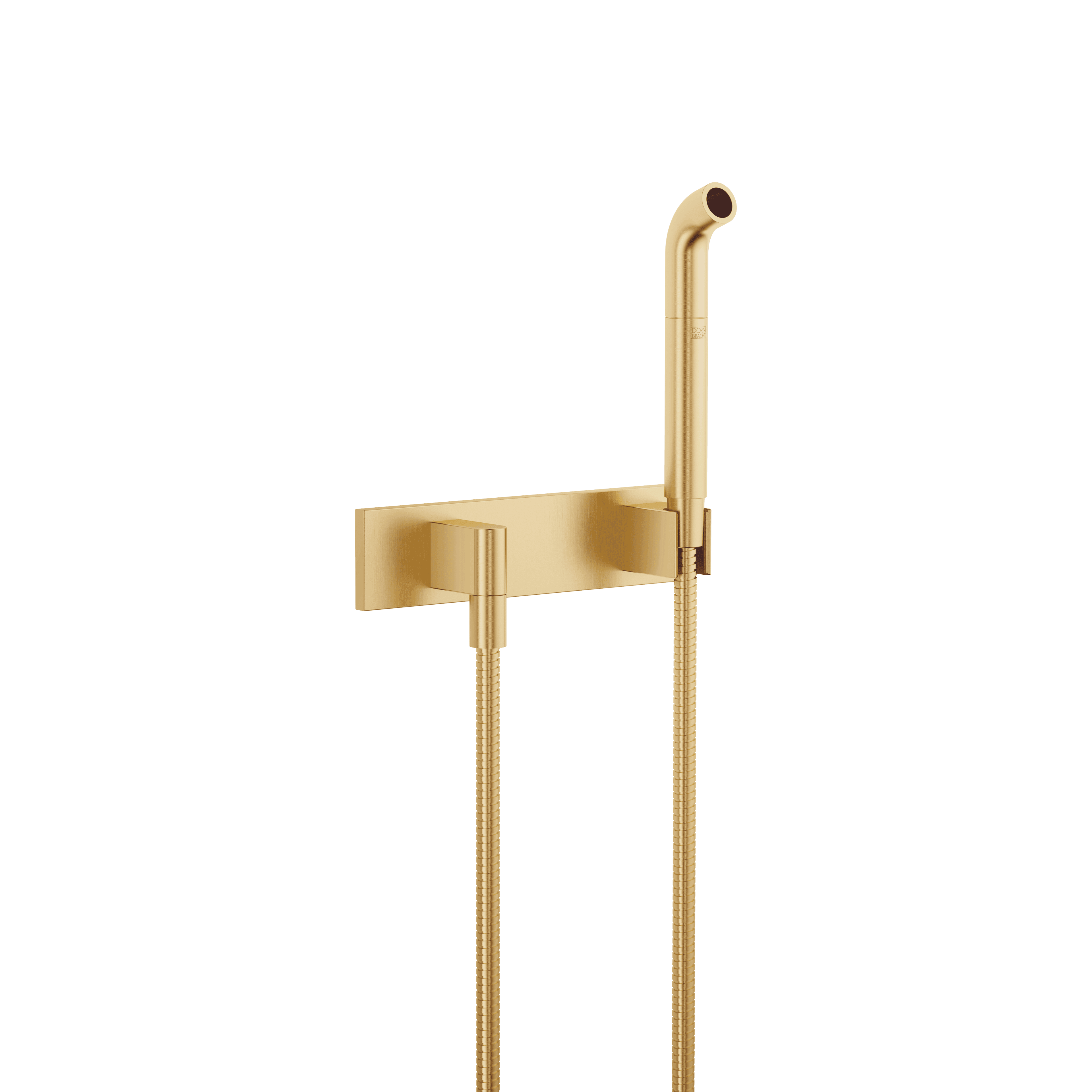 Affusion pipe with cover plate in Brushed Durabrass (23kt Gold)