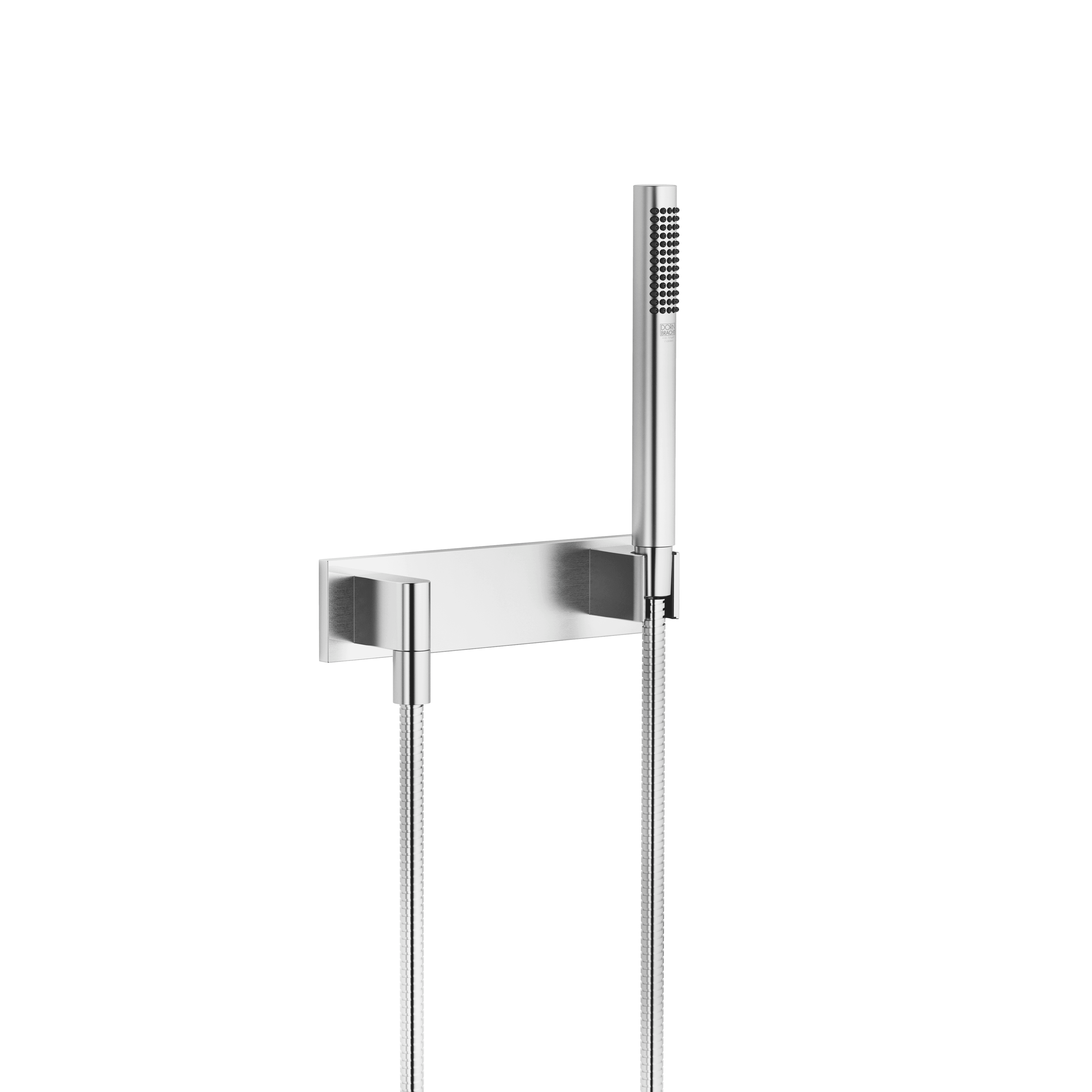 Hand shower set with cover plate in Brushed Chrome