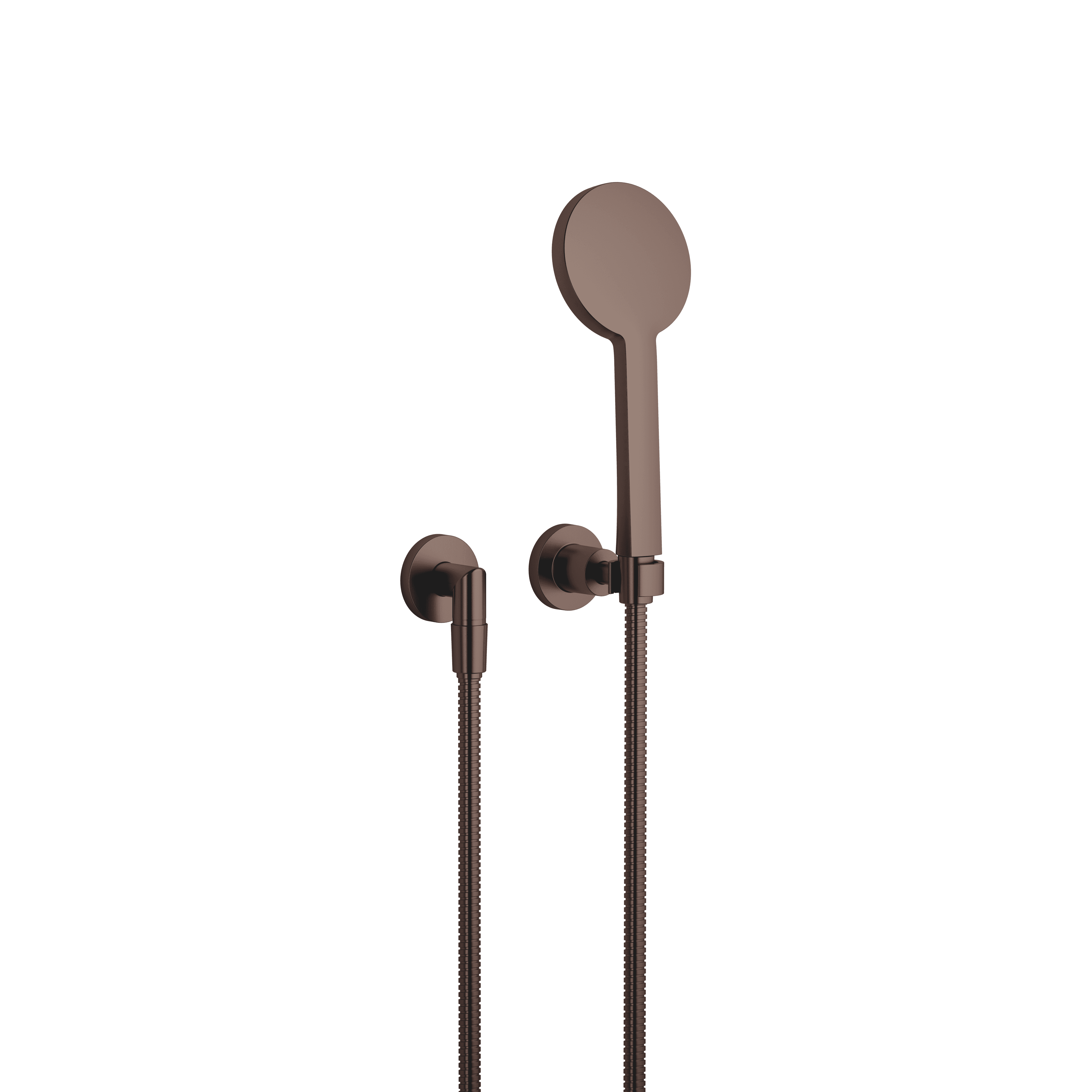 TARA Hand shower set with individual rosettes in Brushed Dark Bronze (PVD)