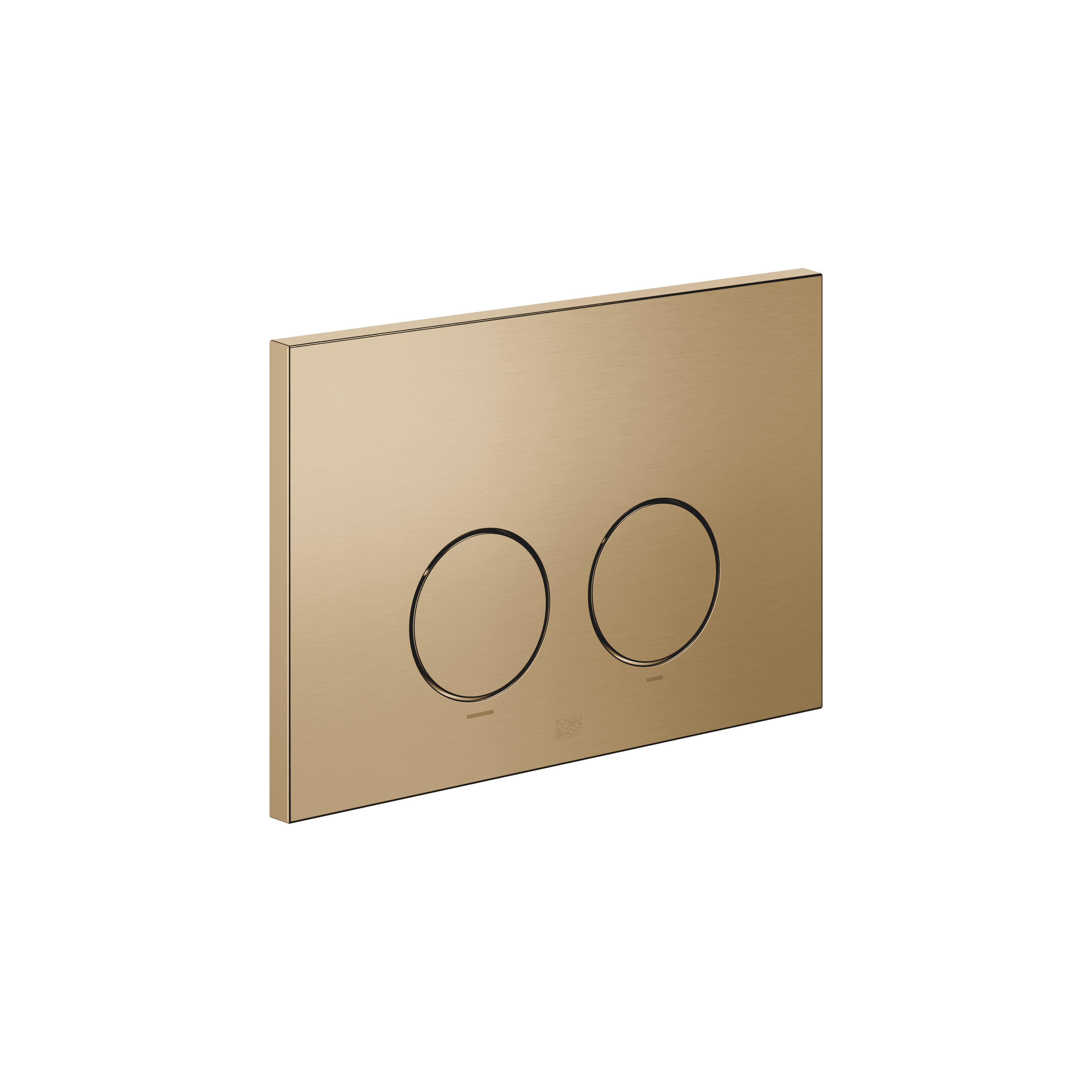Flush plate for concealed WC cisterns made by Geberit round in Brushed Dark Brass (PVD)
