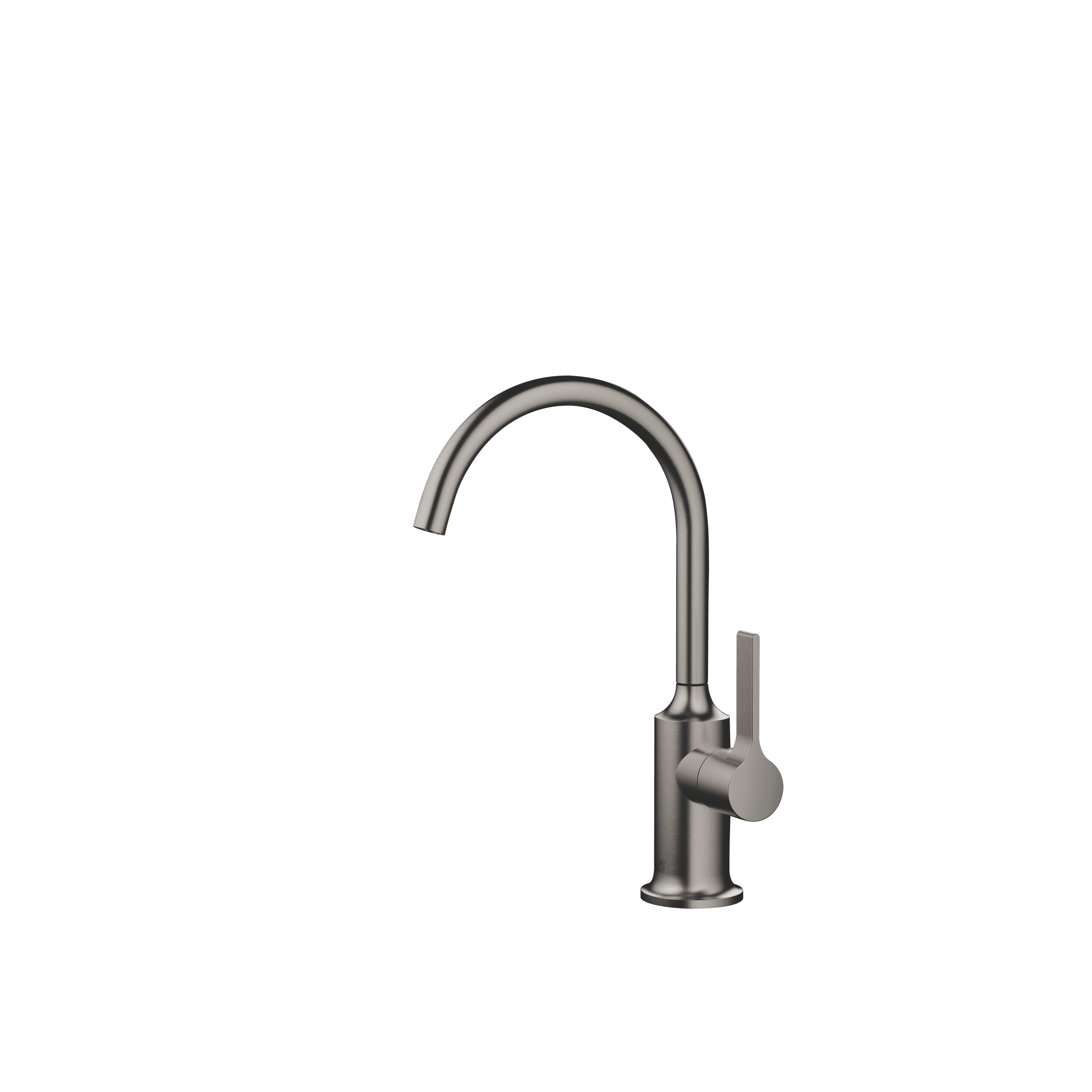 VAIA Single-lever basin mixer without pop-up waste in Brushed Dark Platinum