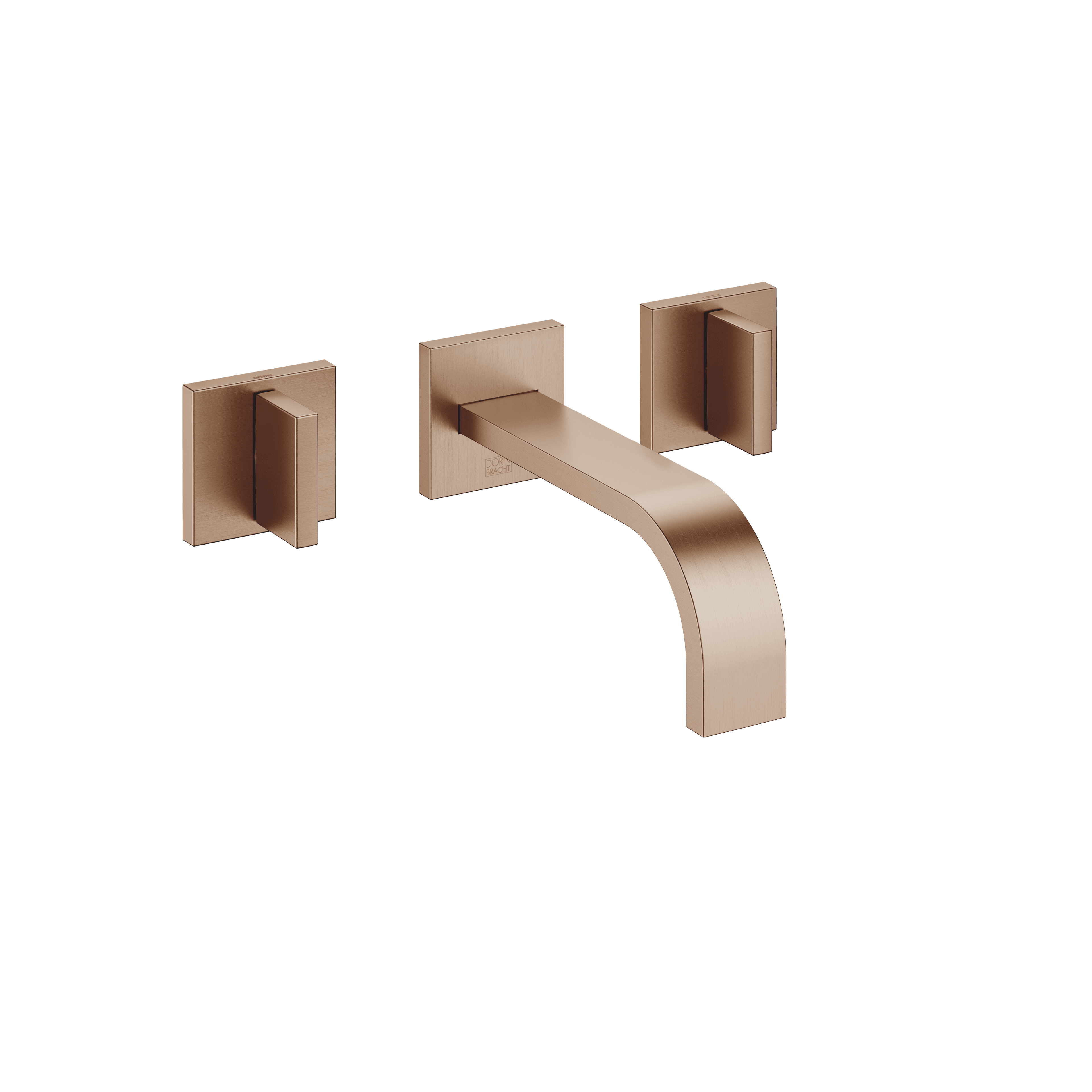 MEM Wall-mounted basin mixer without pop-up waste in Brushed Bronze (PVD)