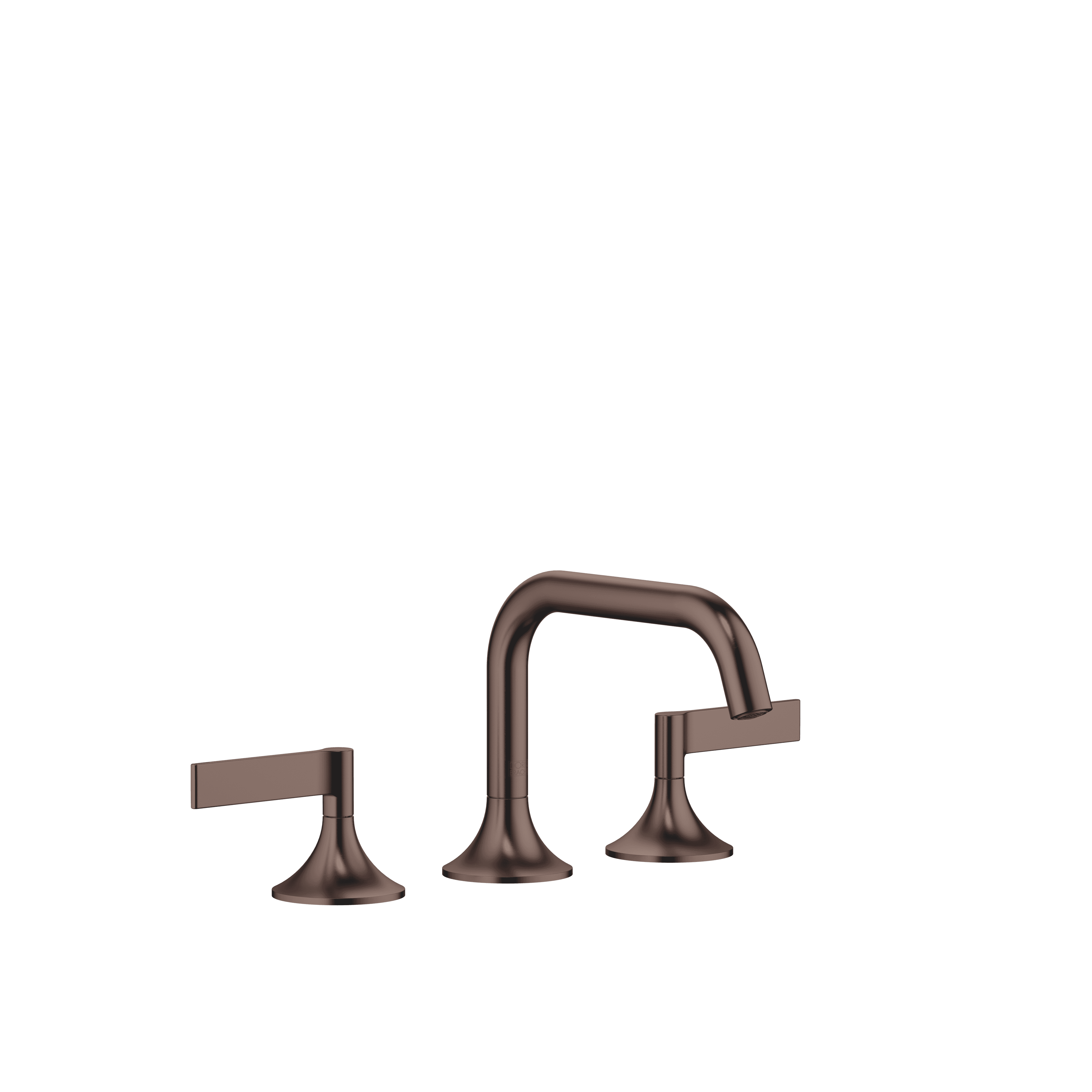 VAIA Three-hole basin mixer with pop-up waste in Brushed Dark Bronze (PVD)